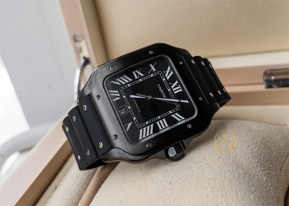 Cartier Santos Large Model Black Steel