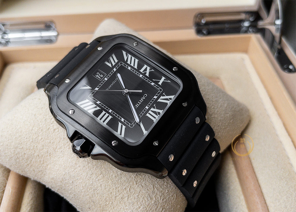 Cartier Santos Large Model Black Steel
