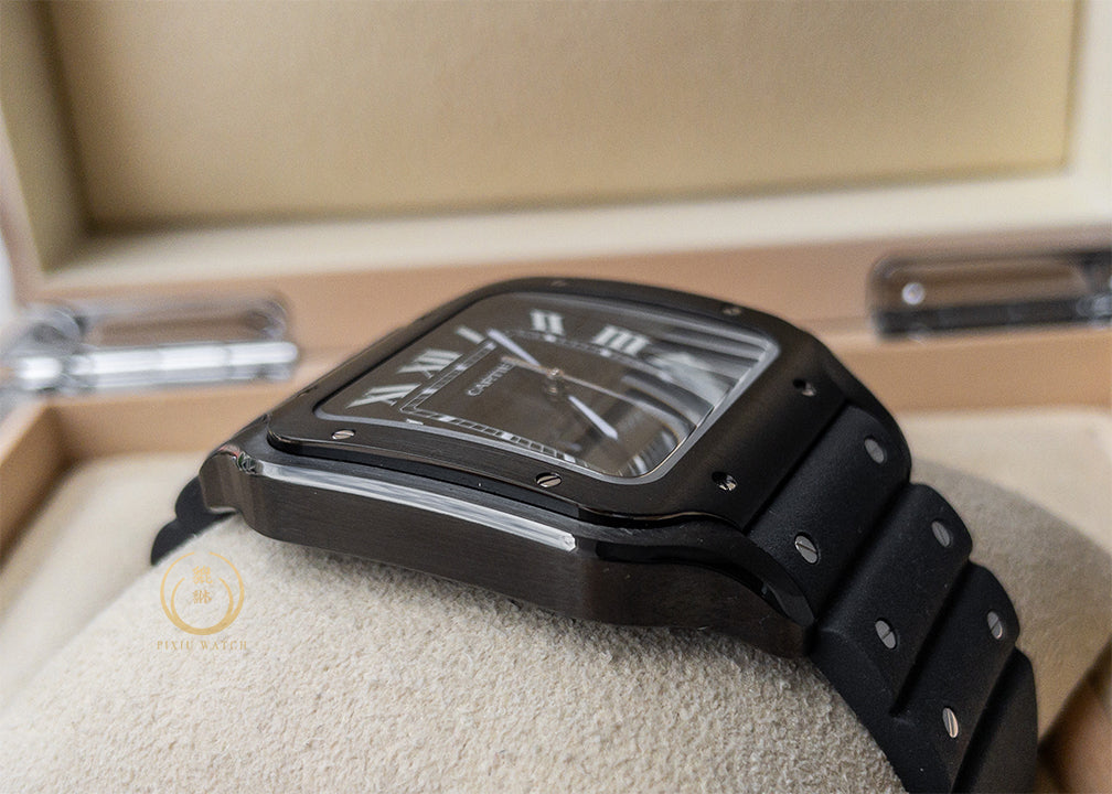 Cartier Santos Large Model Black Steel