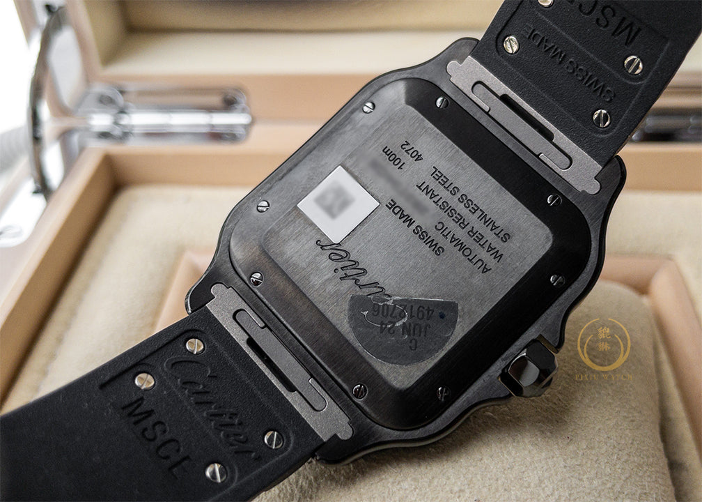 Cartier Santos Large Model Black Steel