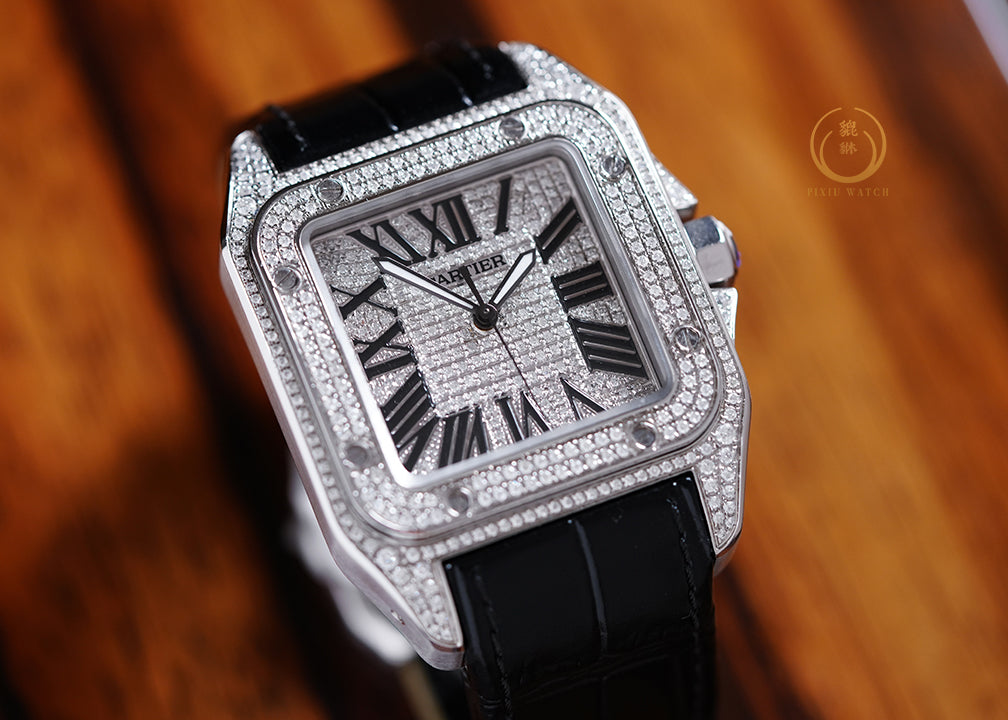 Cartier Santos 2656 Large Model Diamonds