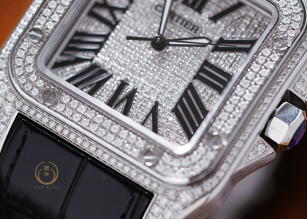 Cartier Santos 2656 Large Model Diamonds
