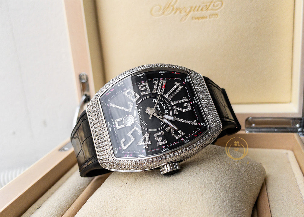 Franck Muller Vanguard V45 Diamonds Black Dial