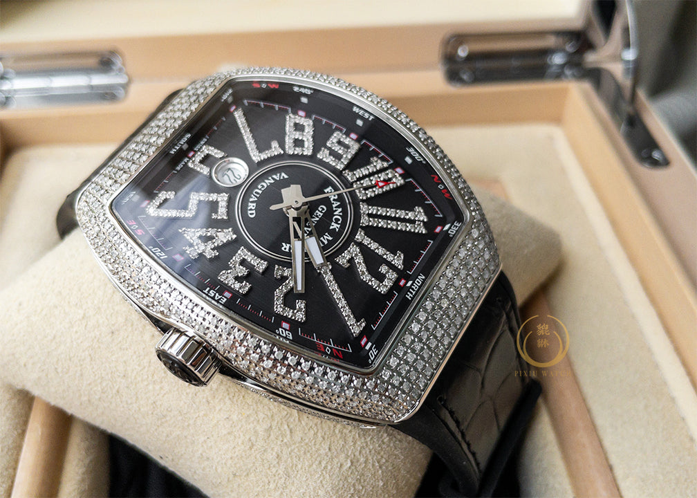 Franck Muller Vanguard V45 Diamonds Black Dial