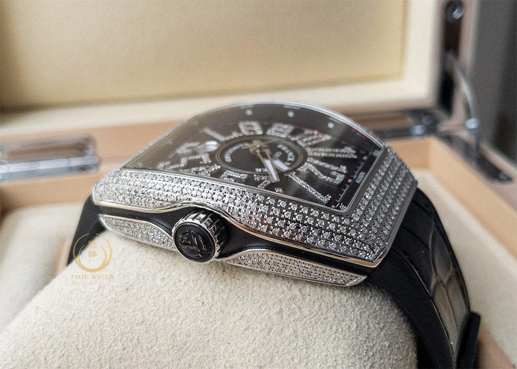 Franck Muller Vanguard V45 Diamonds Black Dial