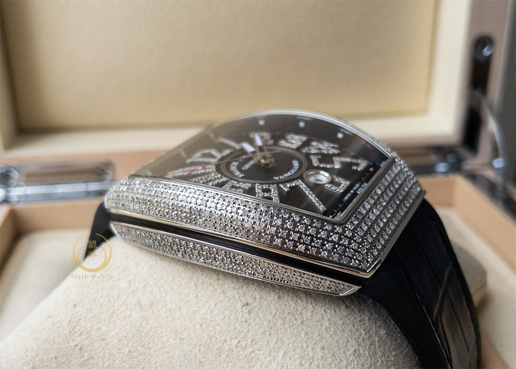 Franck Muller Vanguard V45 Diamonds Black Dial