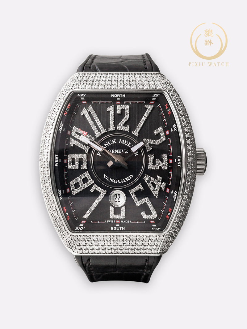 Franck Muller Vanguard V45 Diamonds Black Dial