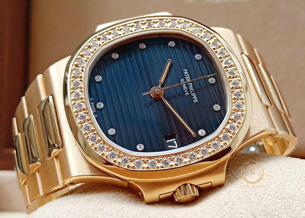 Patek Phillipe 3800/3j Nautilus Full Gold Original Diamond