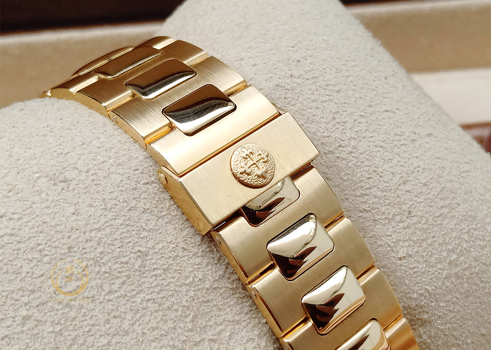 Patek Phillipe 3800/3j Nautilus Full Gold Original Diamond
