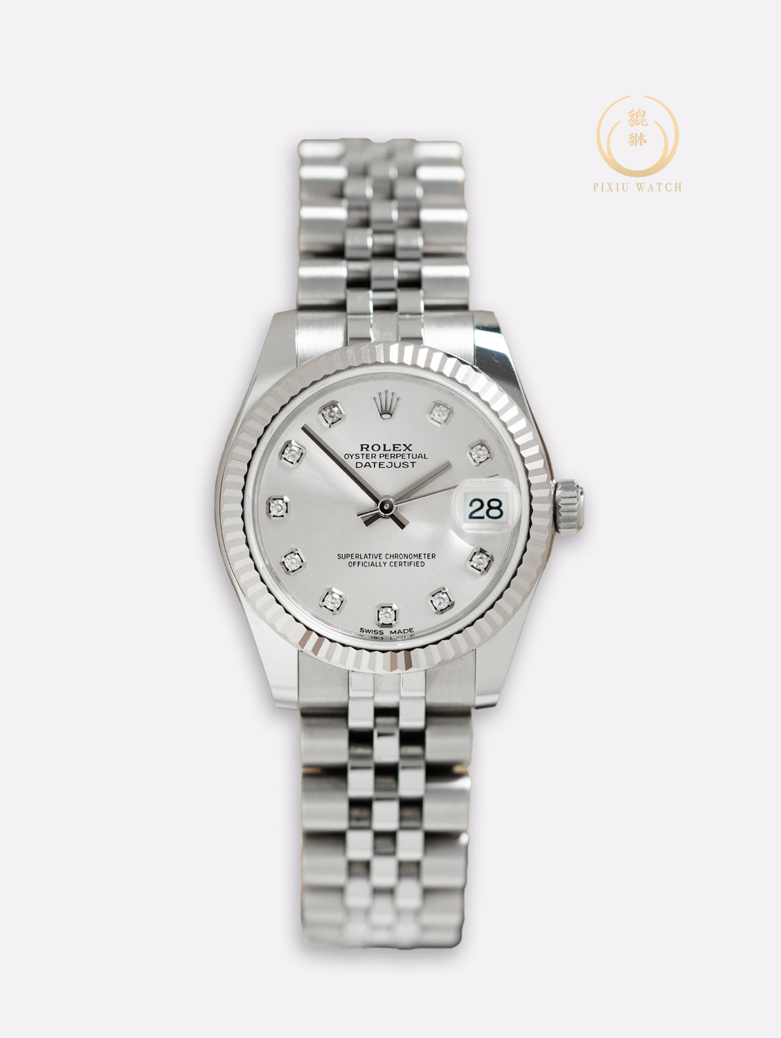 Rolex Datejust 31 White Gold Steel 178274