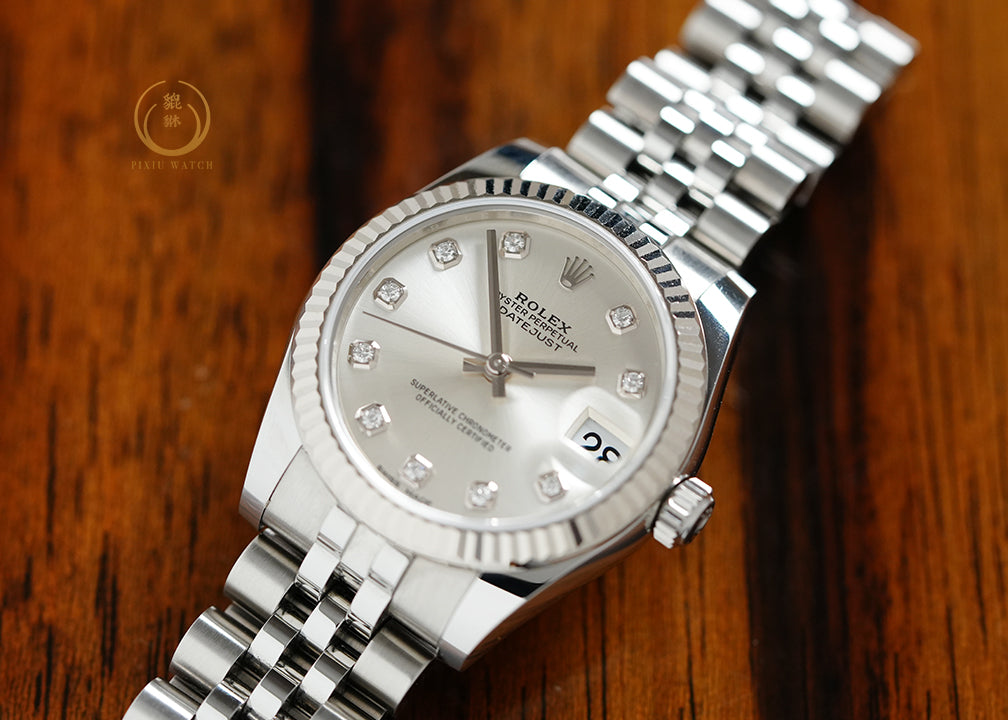 Rolex Datejust 31 White Gold Steel 178274
