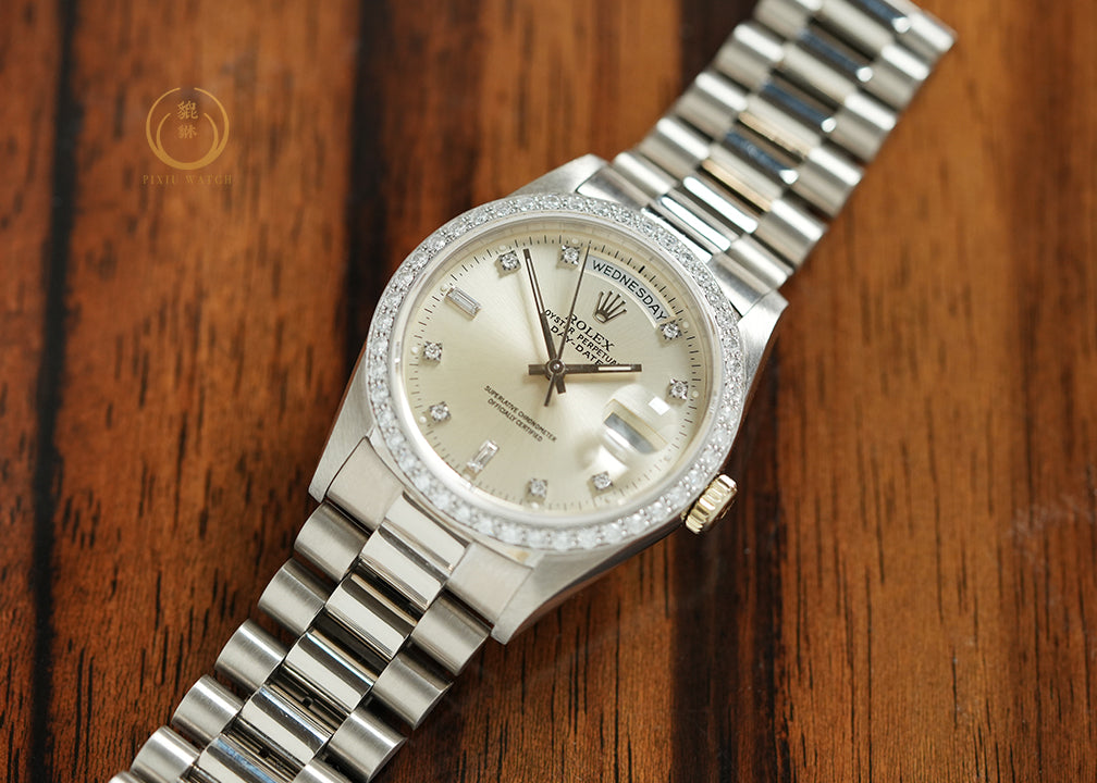 Rolex Day-Date 36 Full White Gold 18349