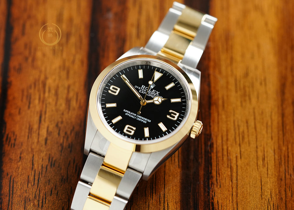 Rolex Explorer 36 Two-tone 124273