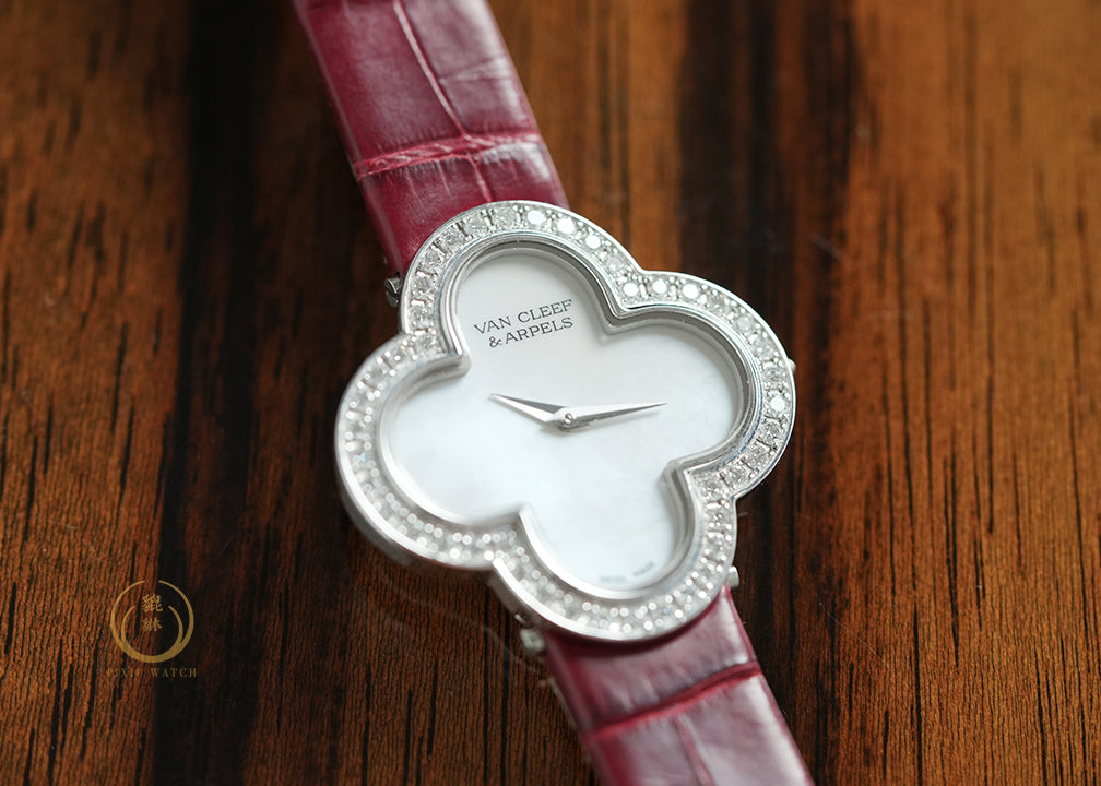Van Cleef & Arpels Alhambra White Gold Diamonds MOP