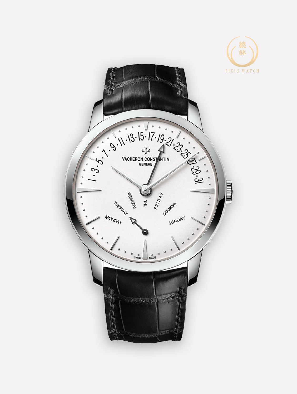 VC Patrimony Retrograde Day-Date White Gold