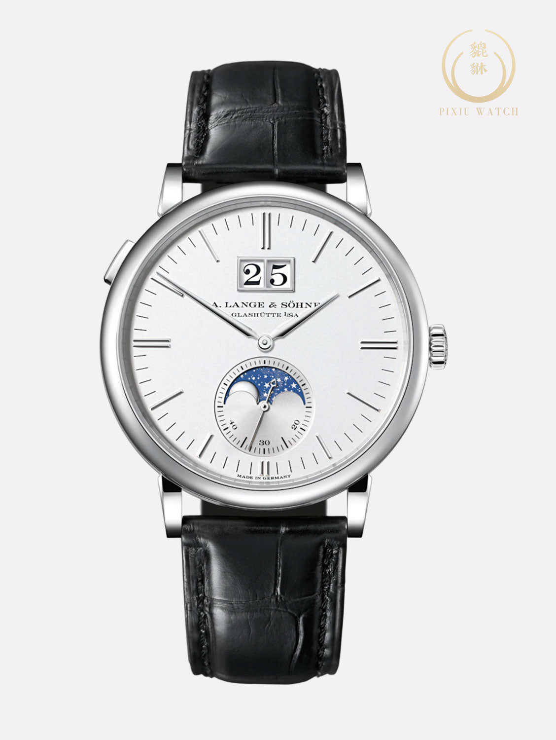 A. Lange & Sohne Saxonia Moonphase White Gold