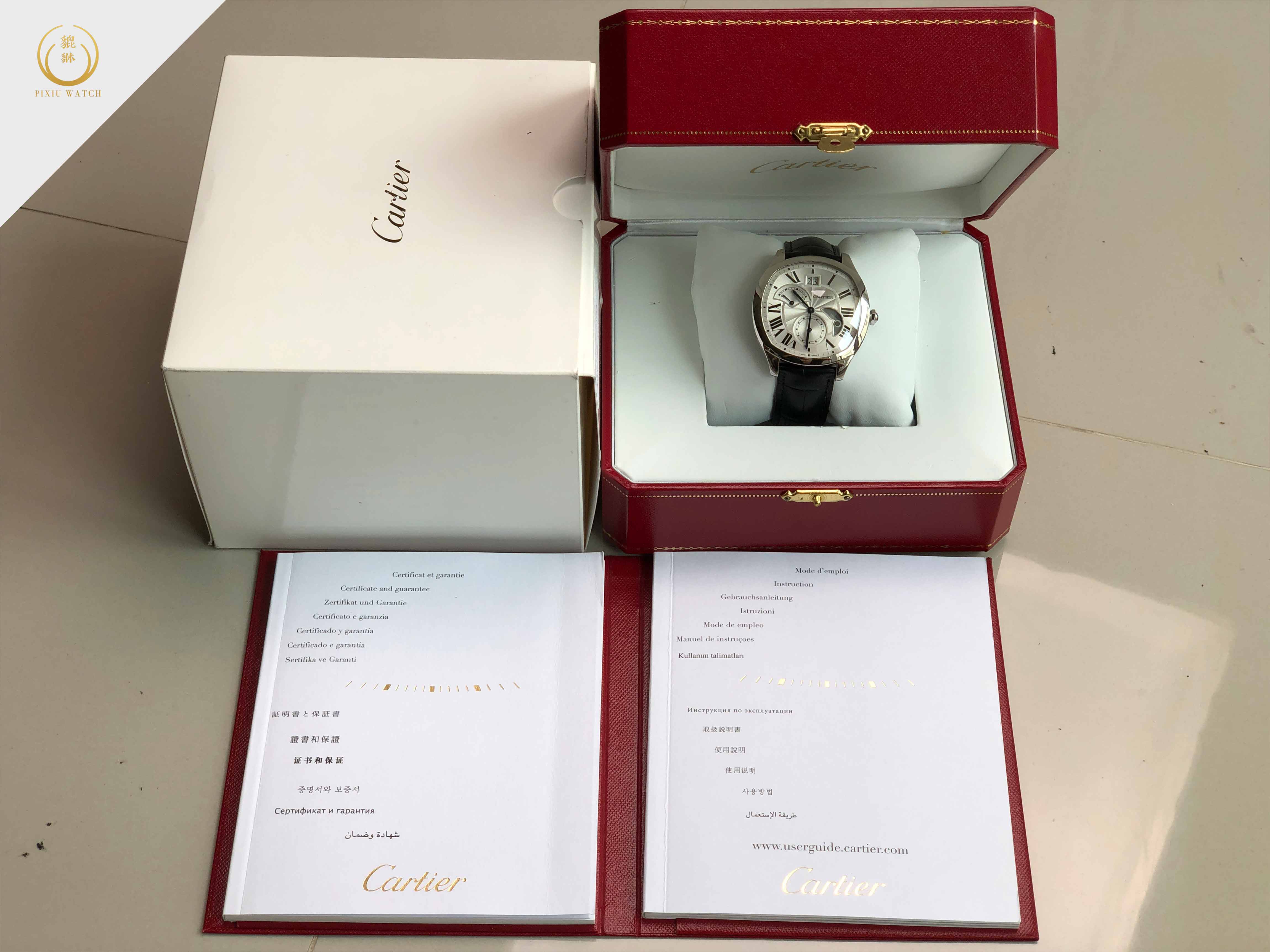 Cartier drive time zone retrograde big date