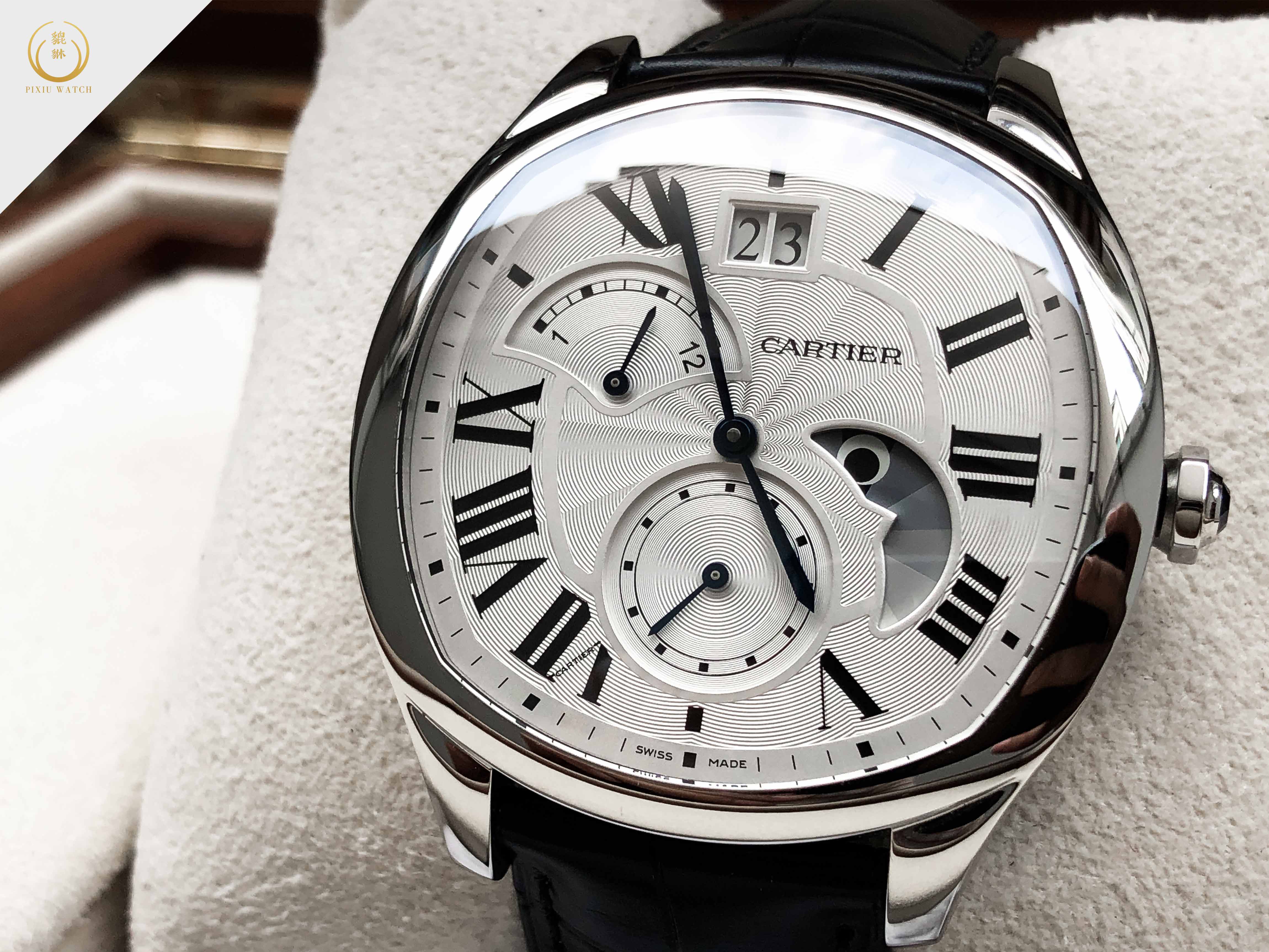 Cartier drive time zone retrograde big date