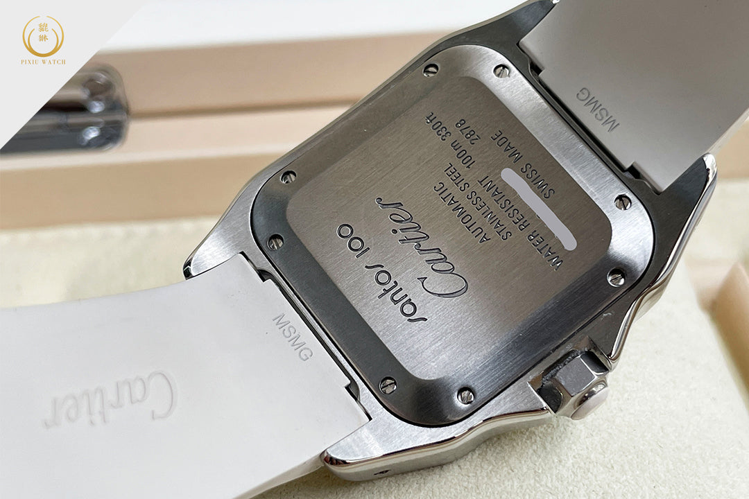 Cartier Santos 100 White Rubber