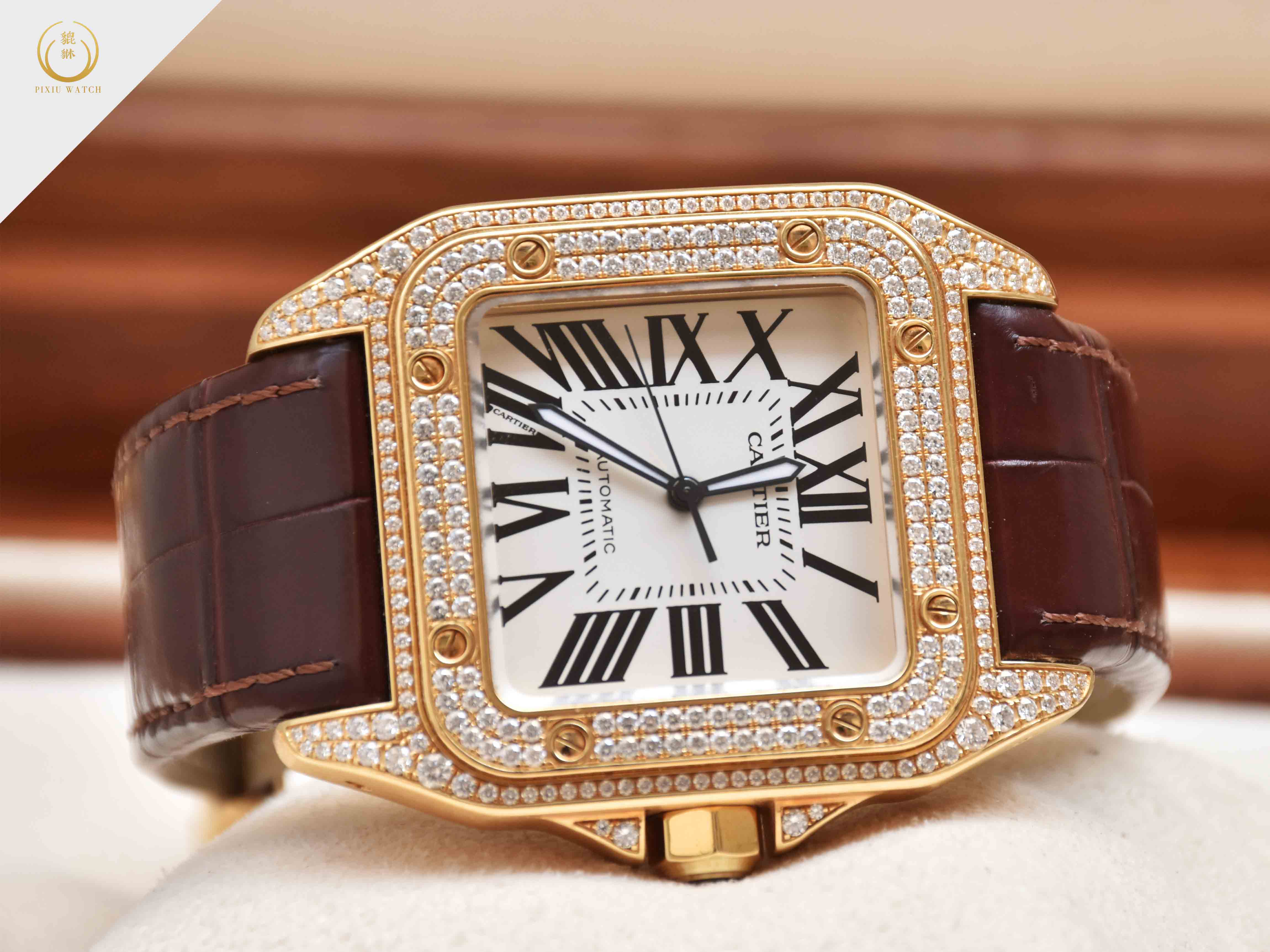 Santos 100 Yellow Gold Diamond