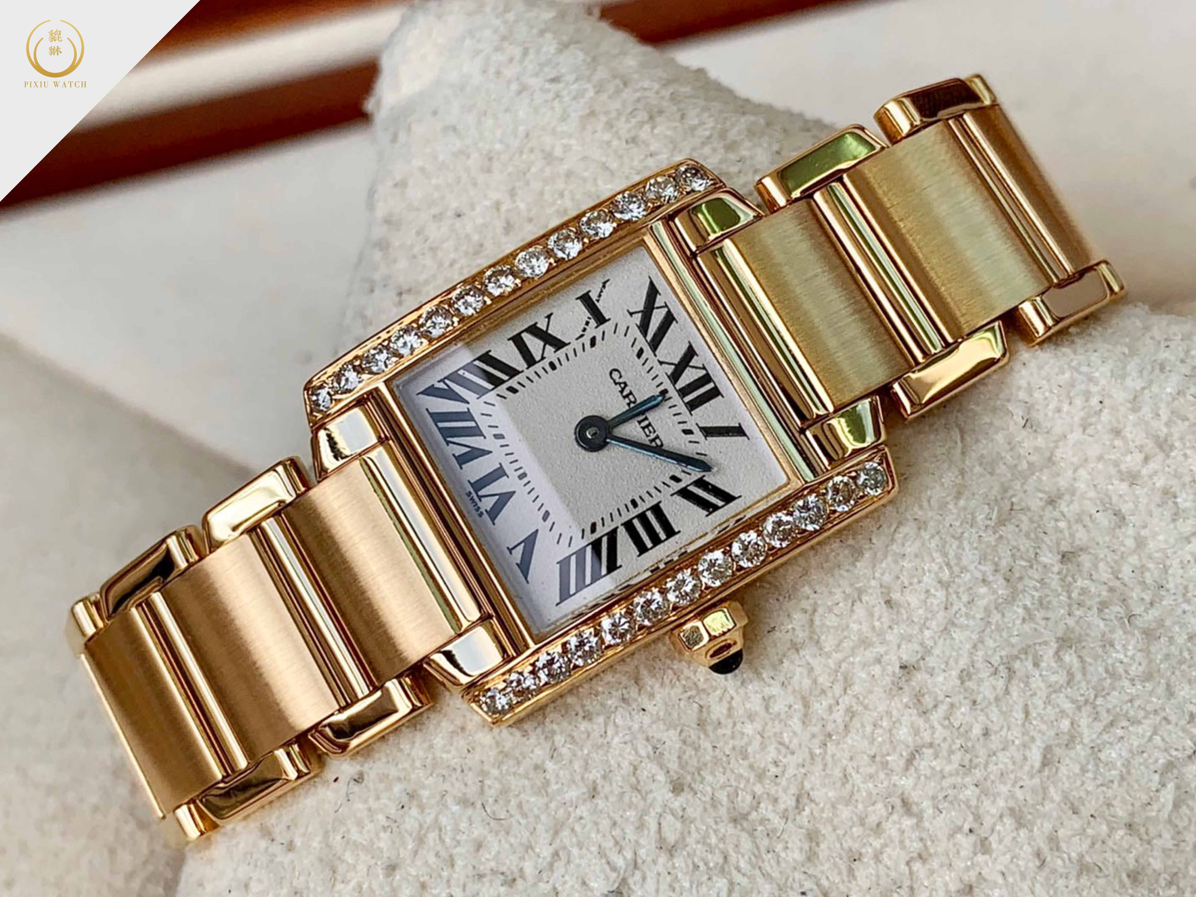 Cartier Tank Francaise Lady Diamond Rose Gold