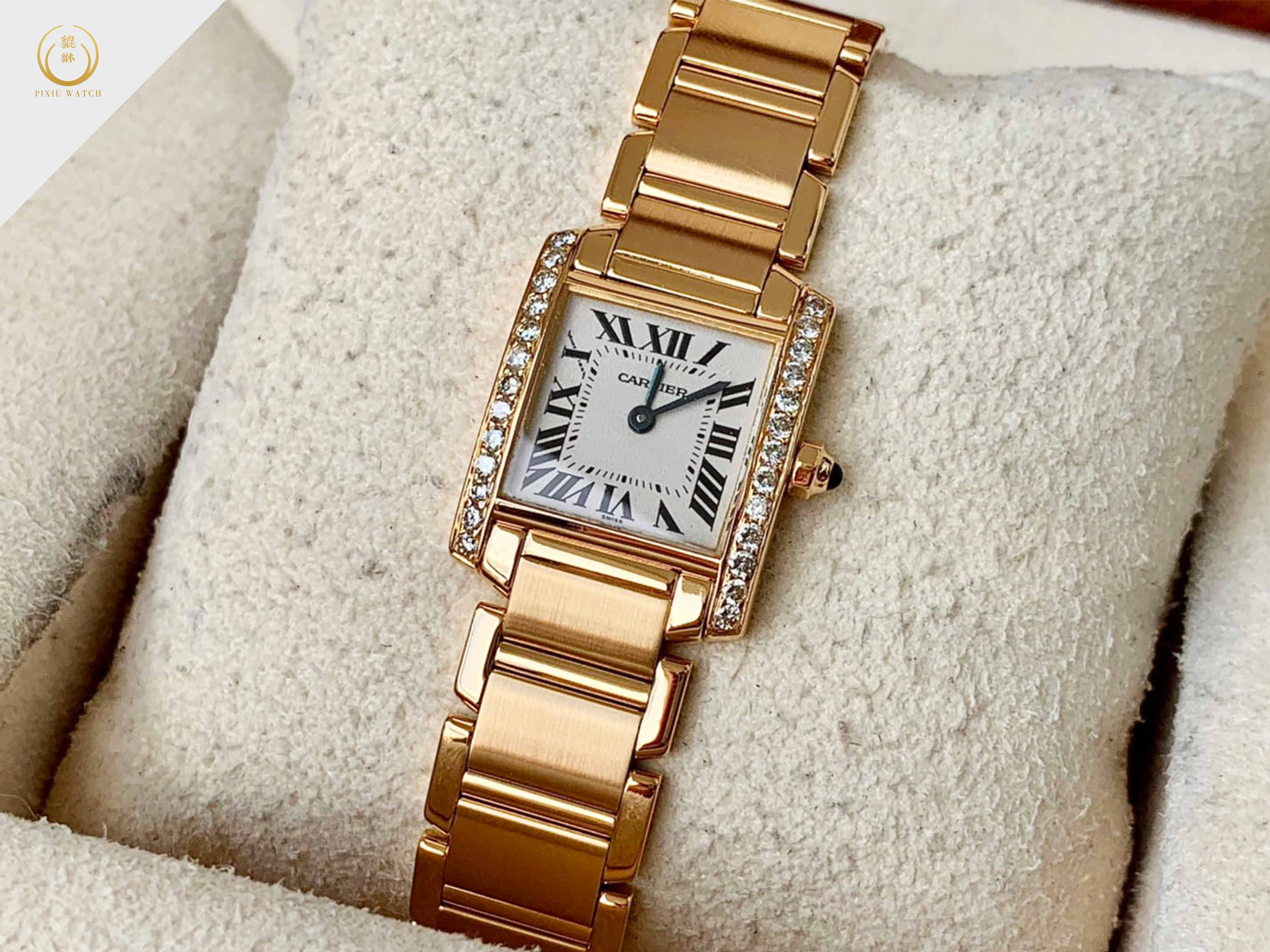 Cartier Tank Francaise Lady Diamond Rose Gold