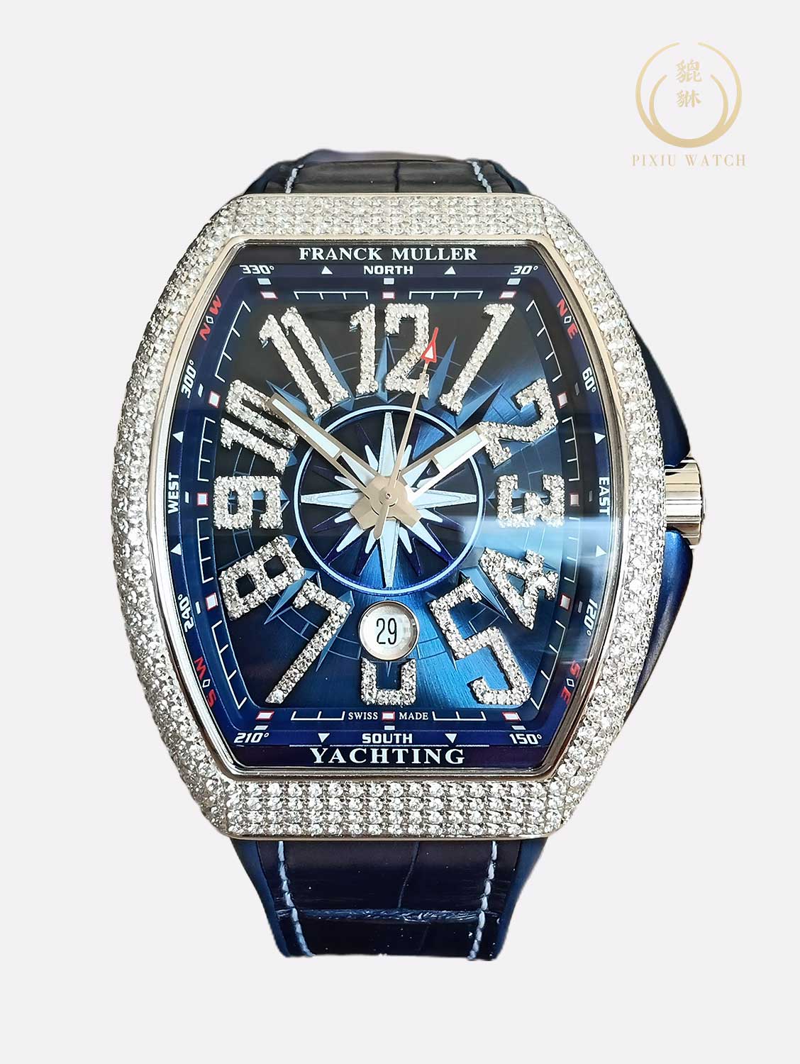 Franck Muller Yacht Navy Blue Diamond