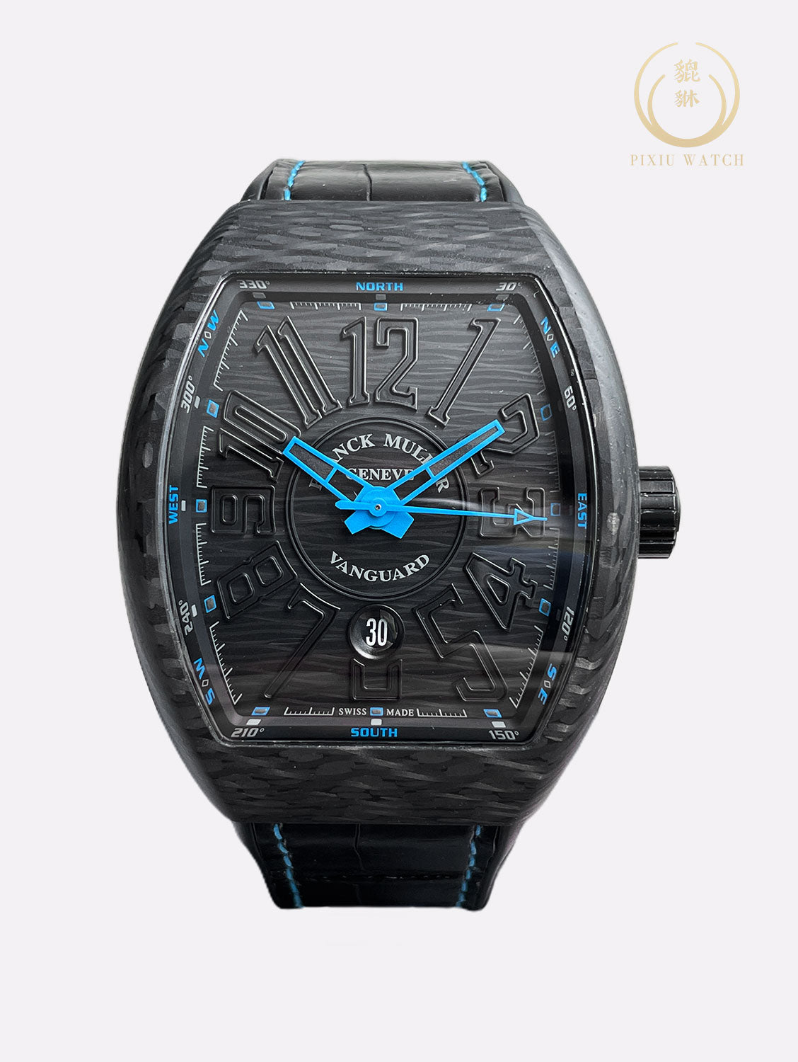 "New” Franck Muller Vanguard Classical Carbon Blue