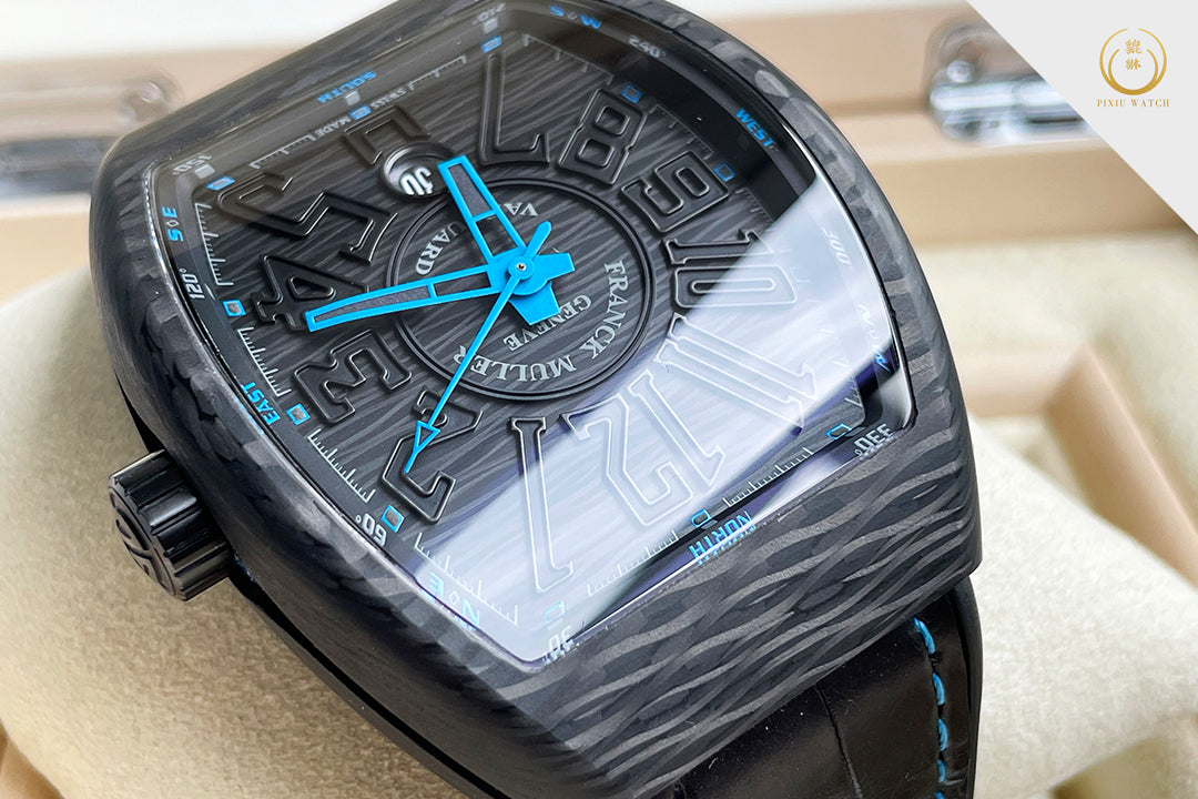 "New” Franck Muller Vanguard Classical Carbon Blue