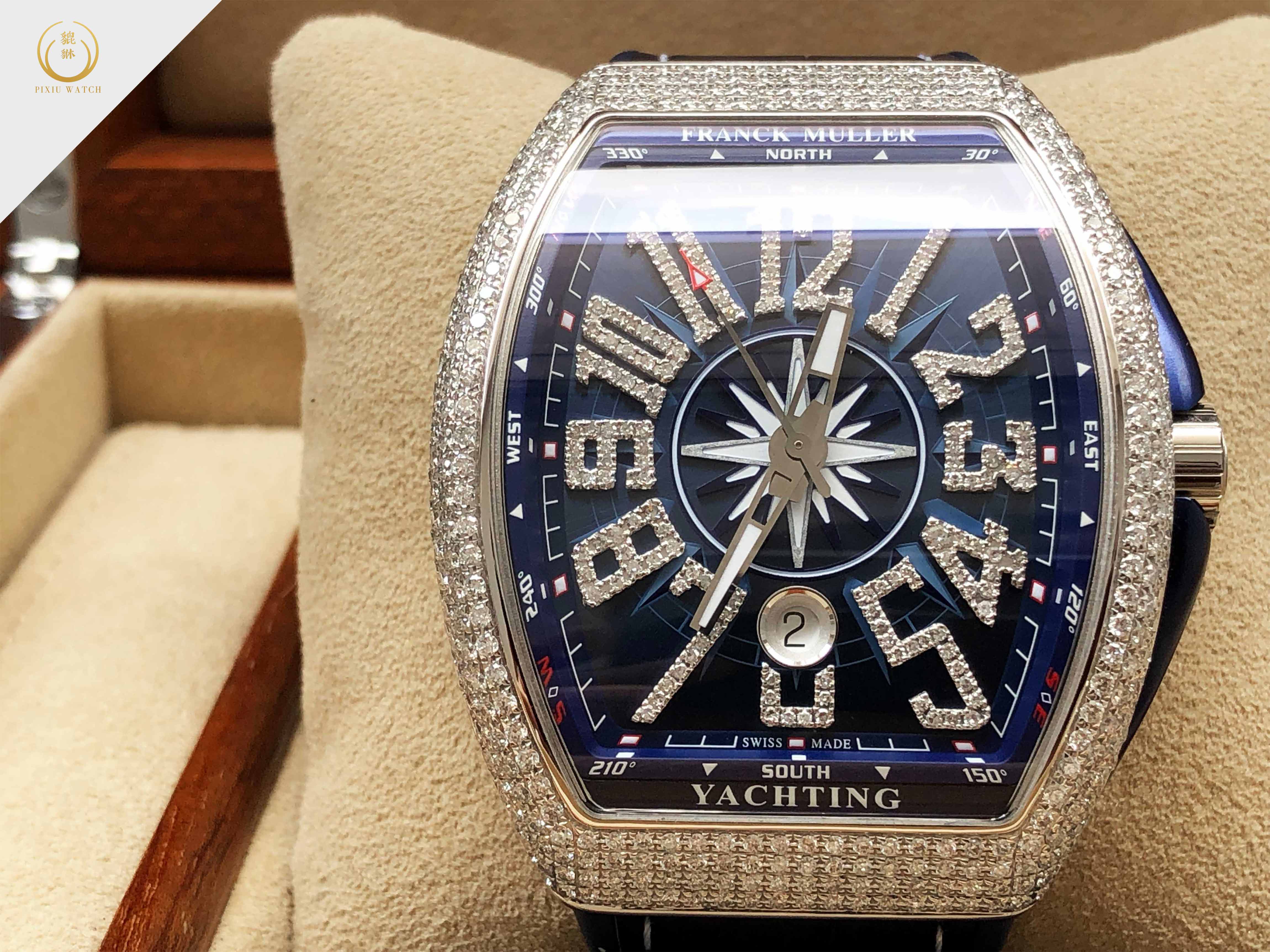 Franck Muller Yacht Navy Blue Diamond