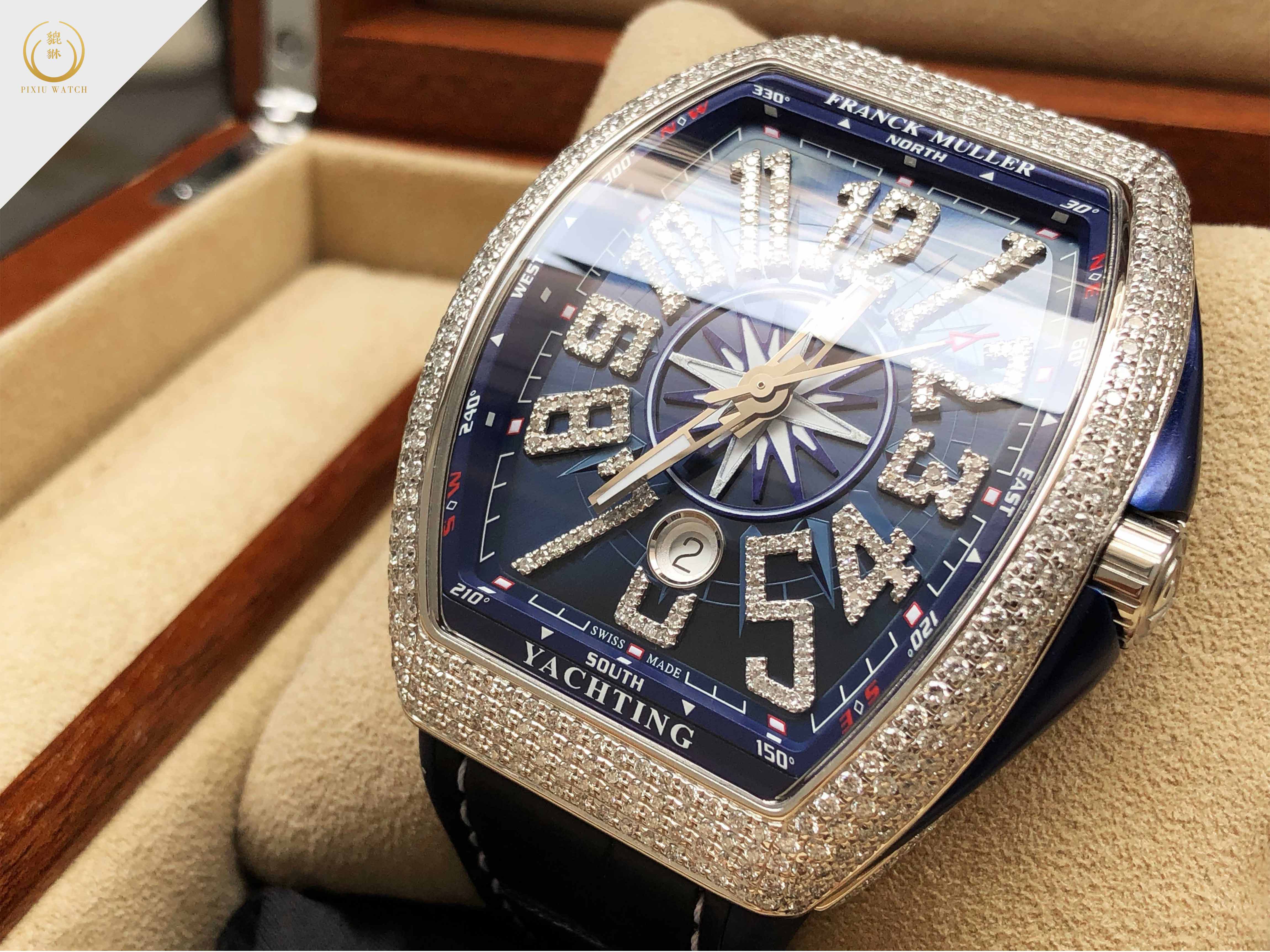 Franck Muller Yacht Navy Blue Diamond