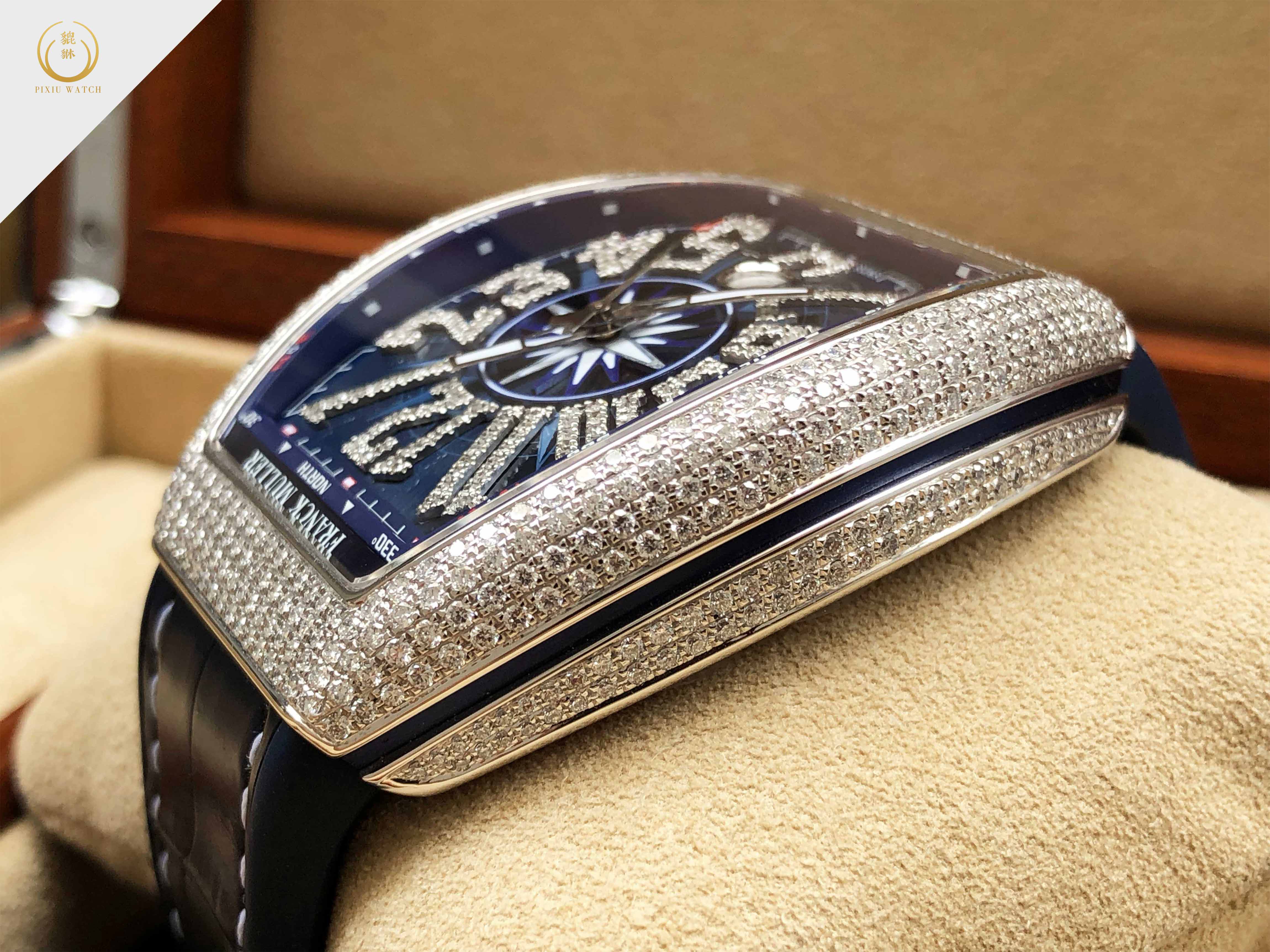Franck Muller Yacht Navy Blue Diamond