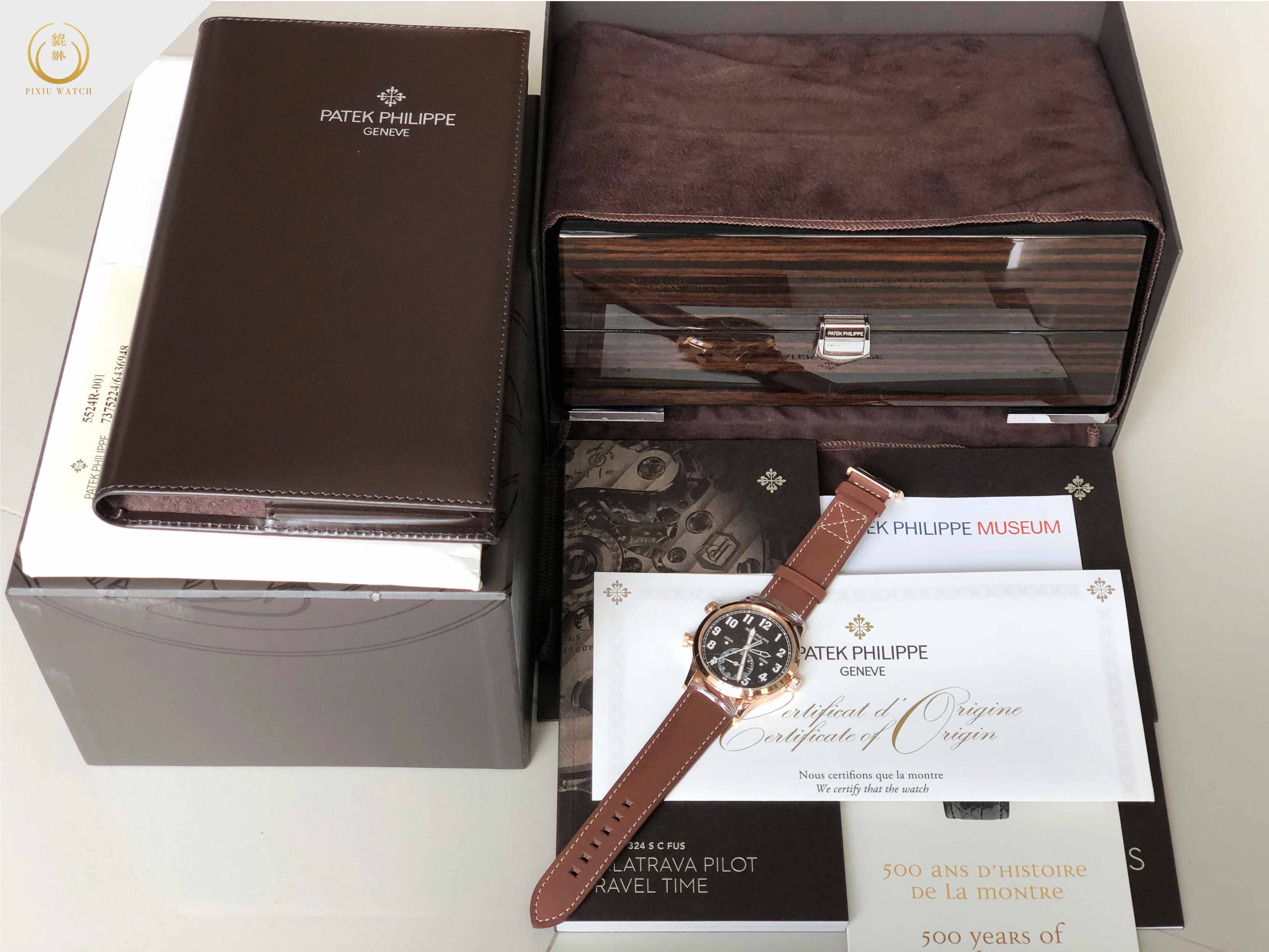 “New” Patek Philippe Calatrava 5524R-001 Pilot Travel Time