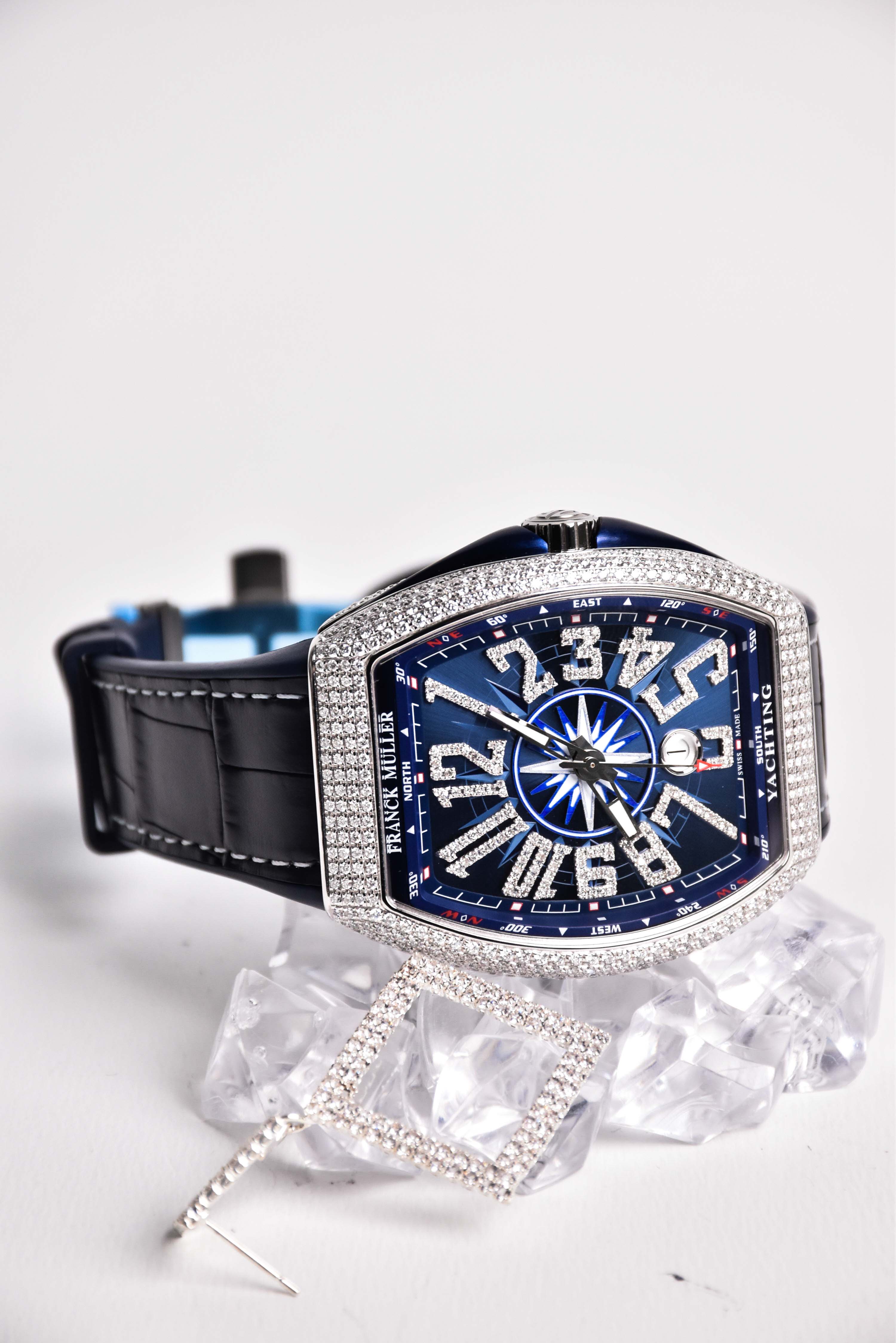 Franck Muller Yacht Navy Blue Diamond
