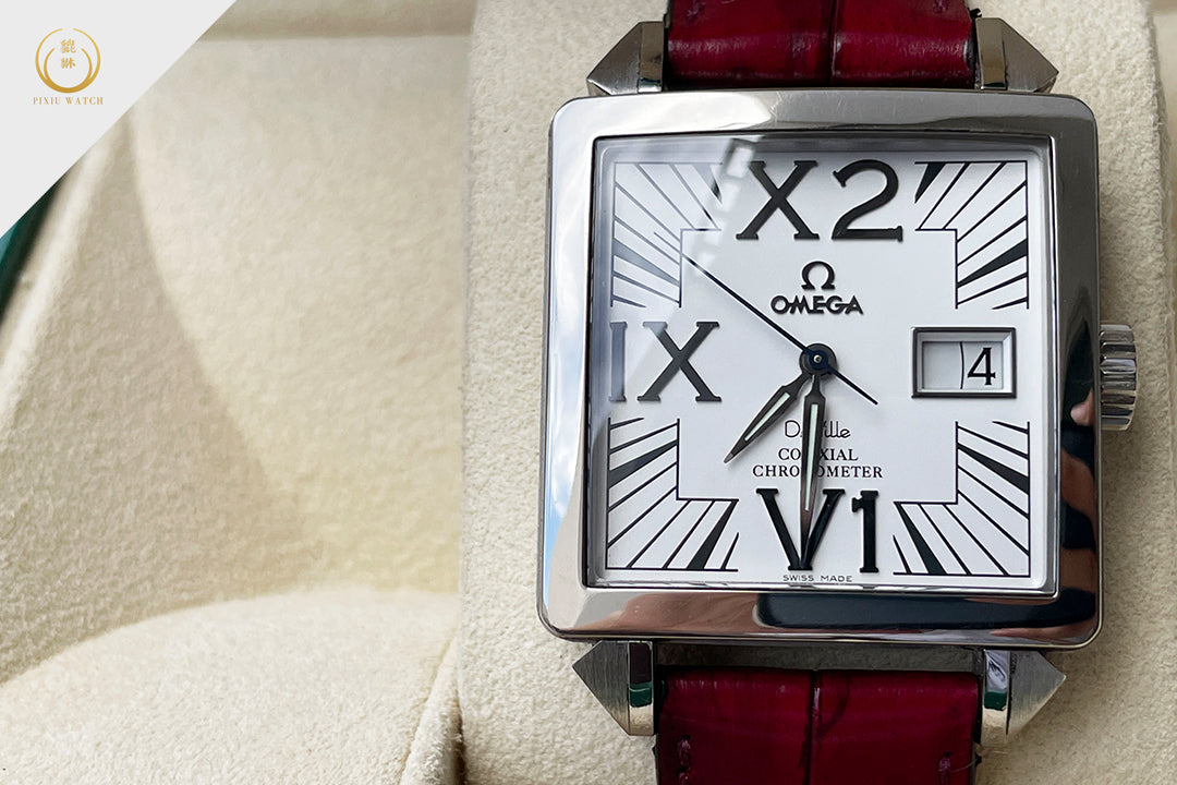 Omega De Ville X2 Big Date White Gold