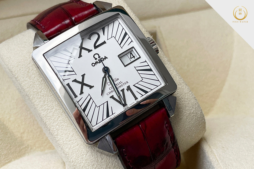 Omega De Ville X2 Big Date White Gold