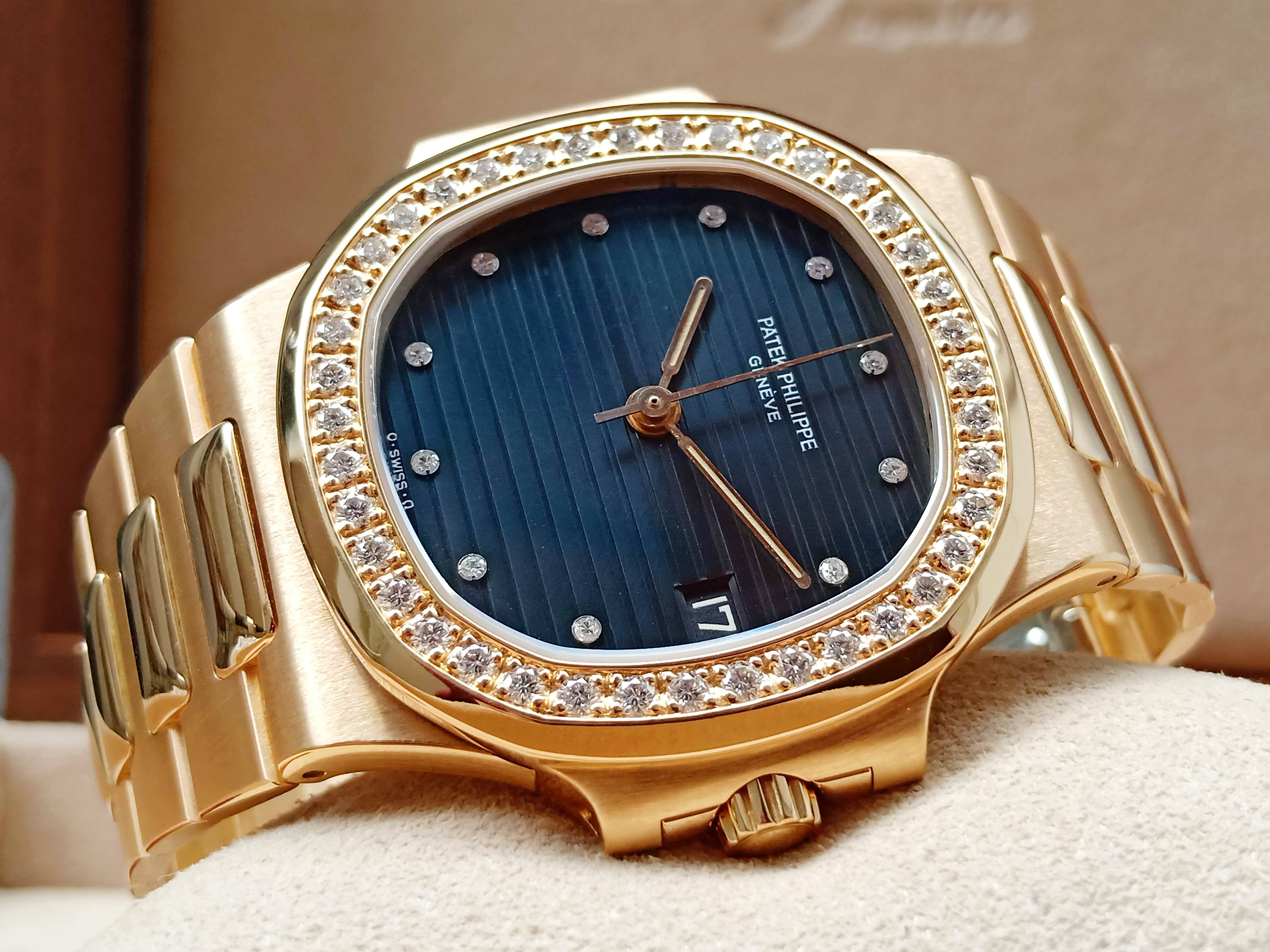Patek Phillipe 3800/3j Nautilus Full Gold Original Diamond