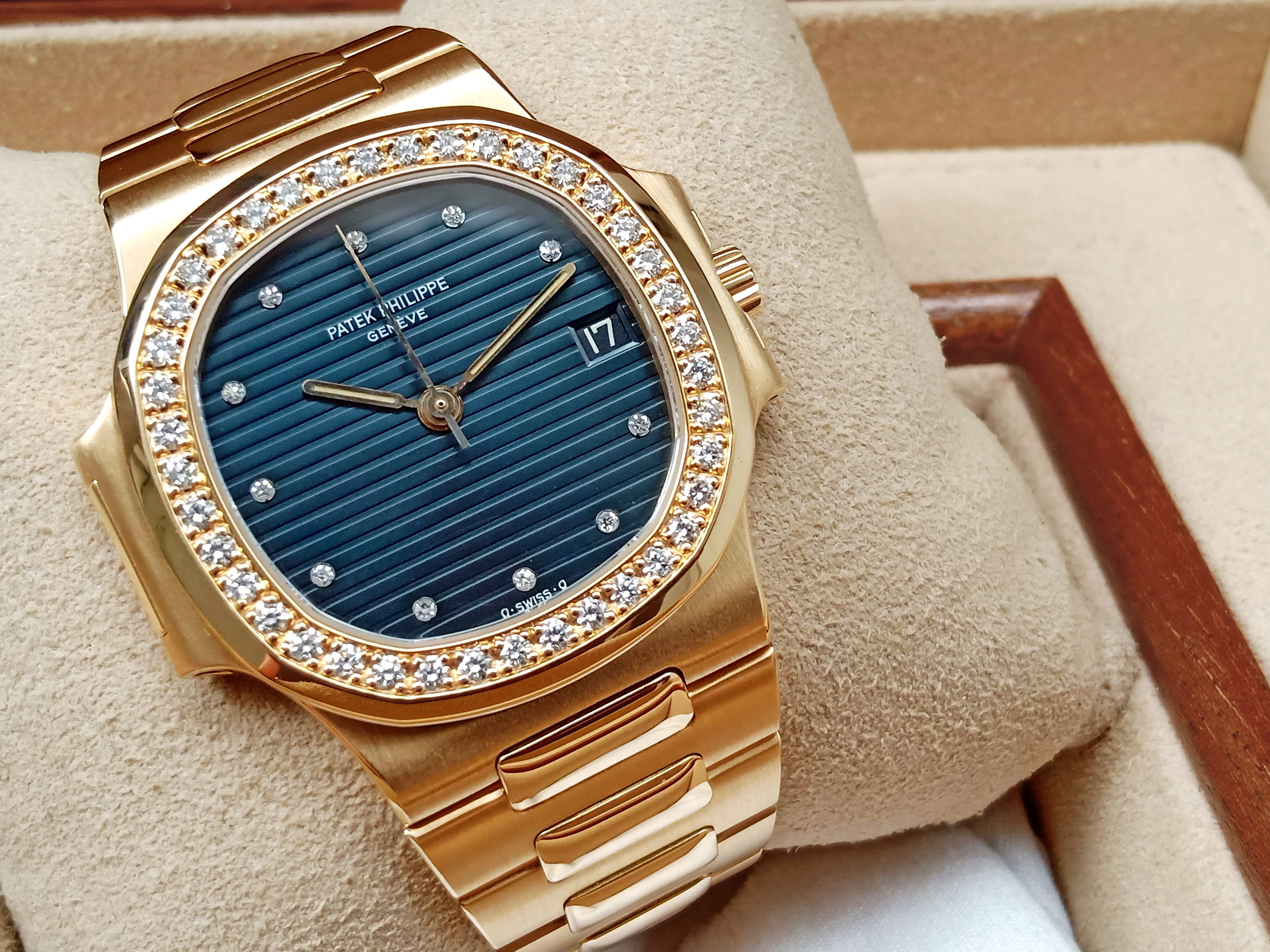 Patek Phillipe 3800/3j Nautilus Full Gold Original Diamond
