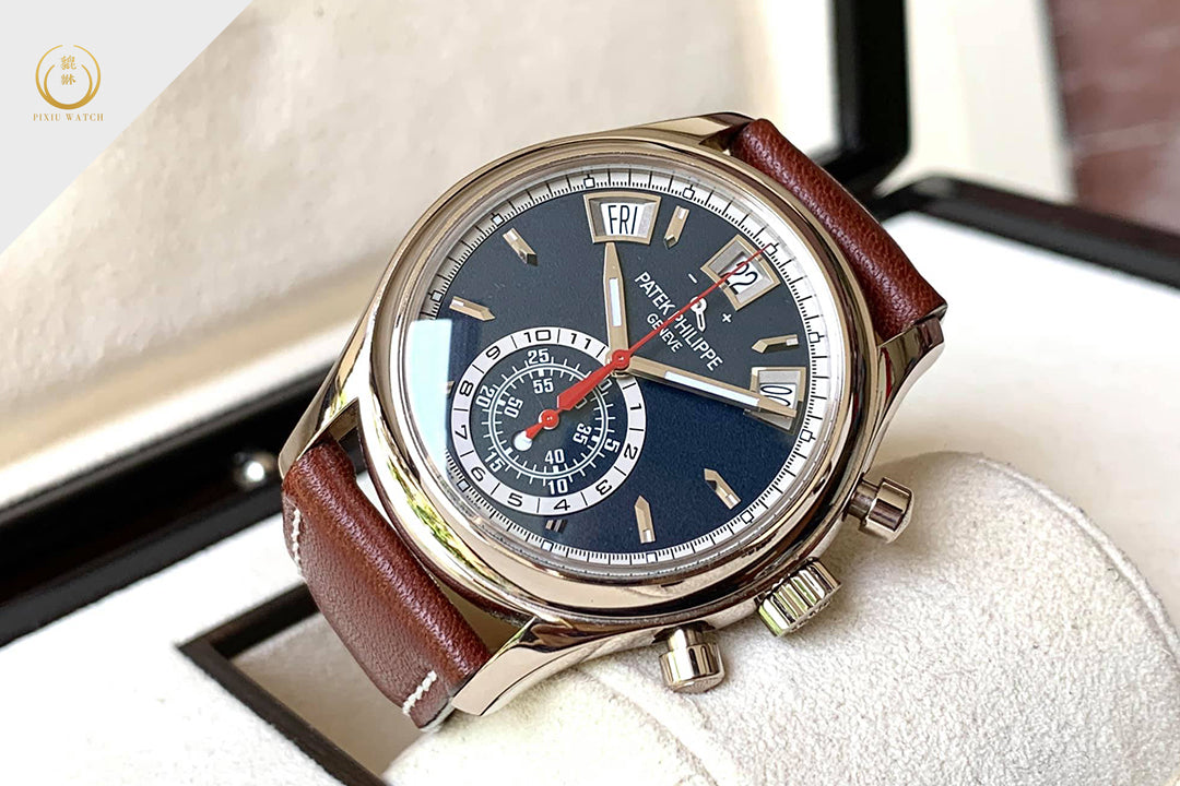 Patek Phillipe 5960G Annual Calendar Blue Dial Chronograph