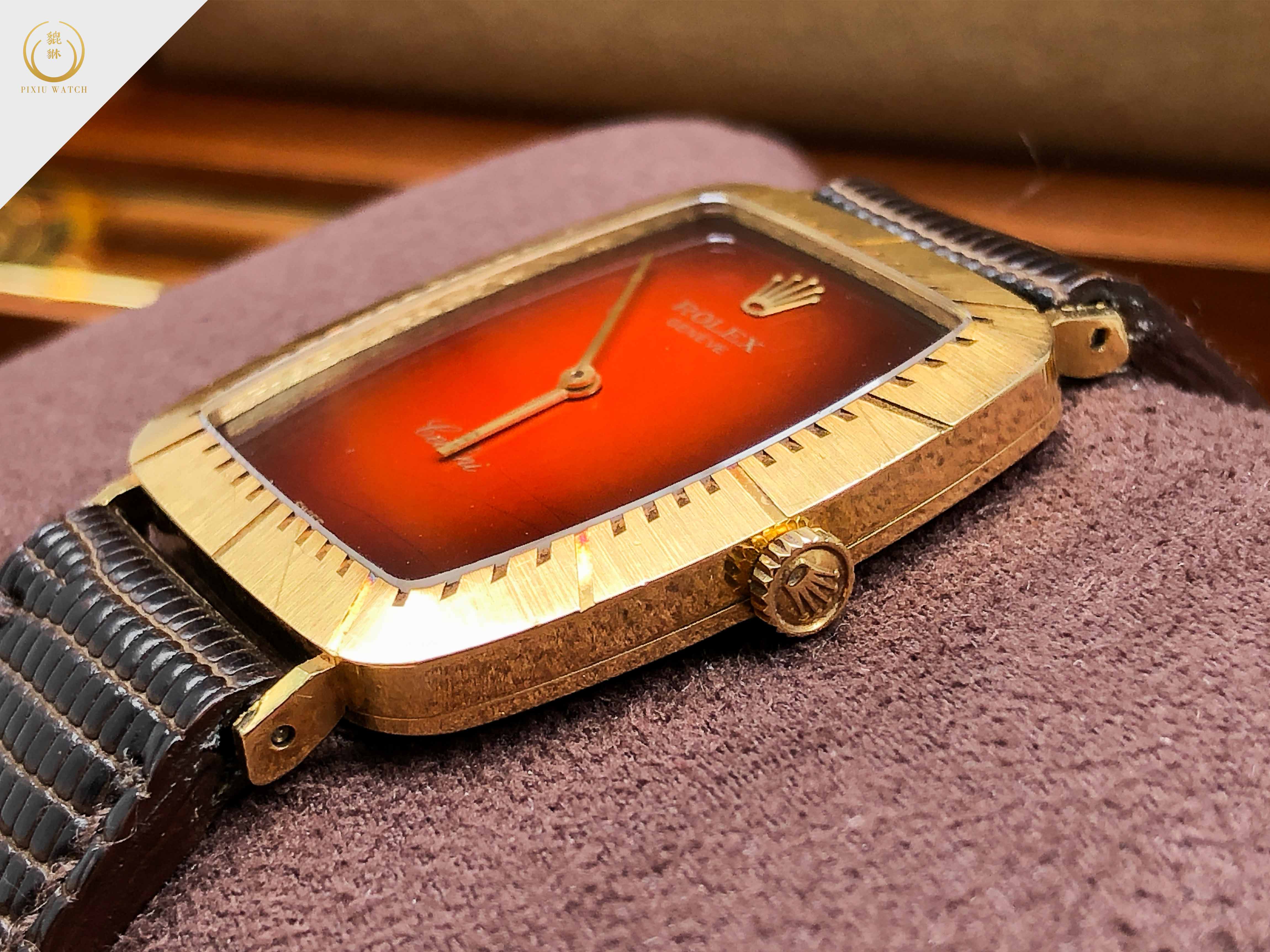 Rolex Cellini 4323 Red Vignette Vintage 18K Gold