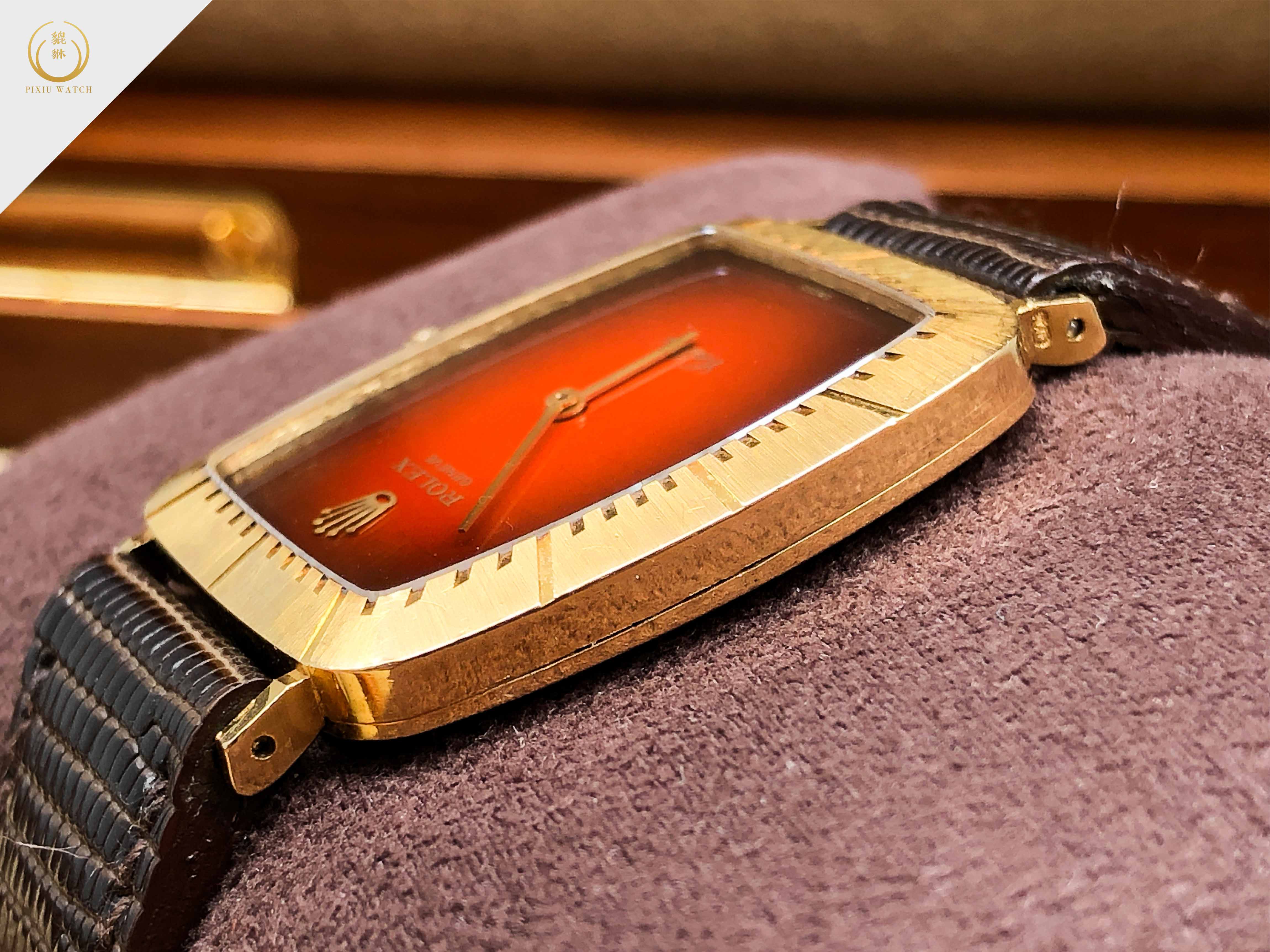 Rolex Cellini 4323 Red Vignette Vintage 18K Gold