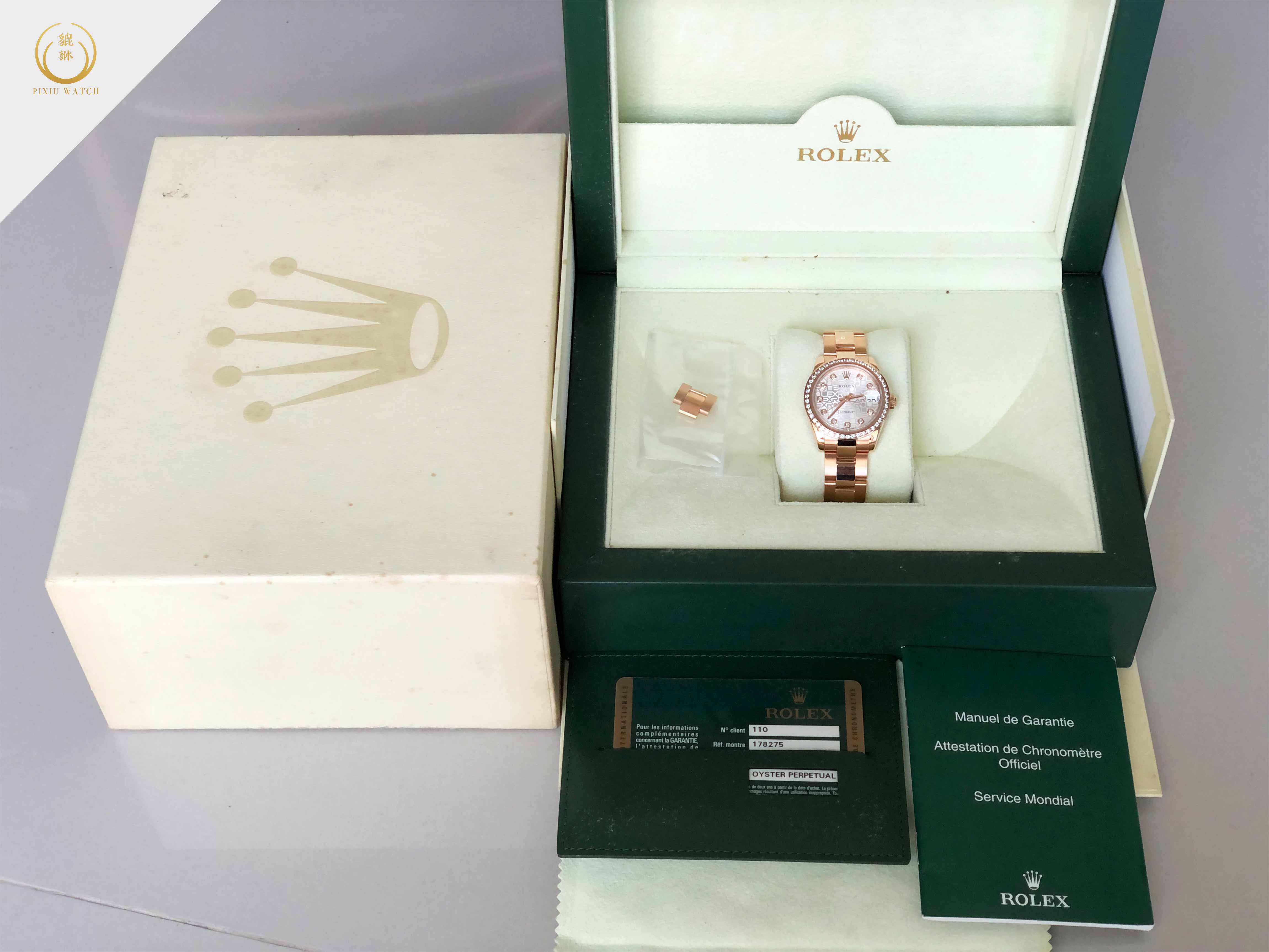 Rolex Datejust 18K Full Rose Gold Diamond