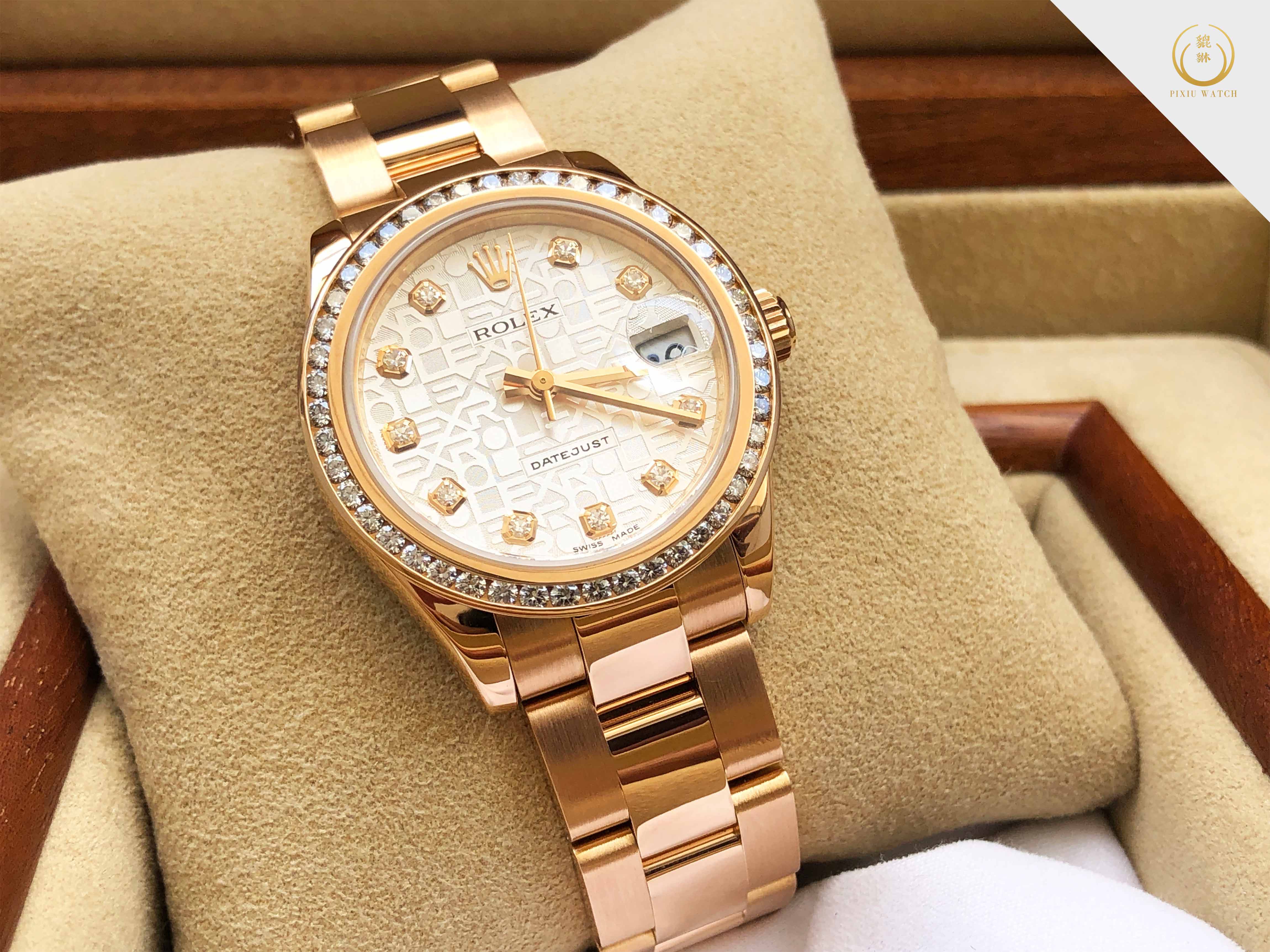 Rolex Datejust 18K Full Rose Gold Diamond