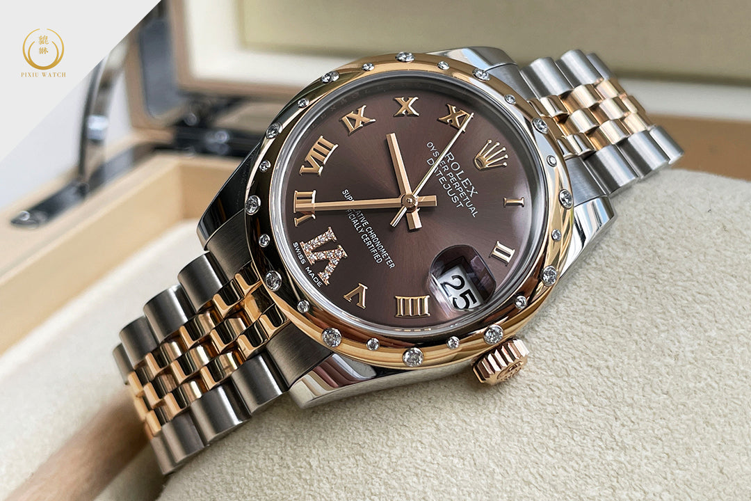 Rolex Datejust Two Tone Rolesor Everose VI Diamond Chocolate