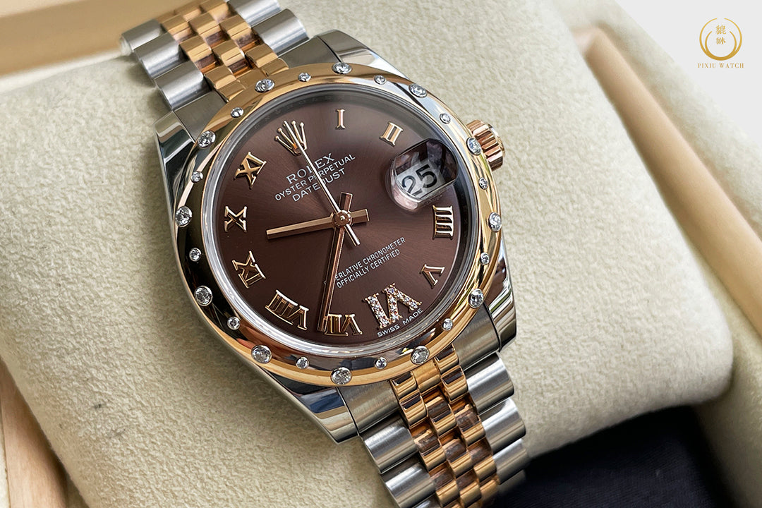 Rolex Datejust Two Tone Rolesor Everose VI Diamond Chocolate