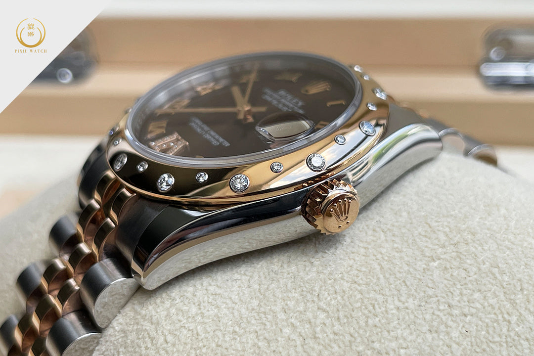 Rolex Datejust Two Tone Rolesor Everose VI Diamond Chocolate