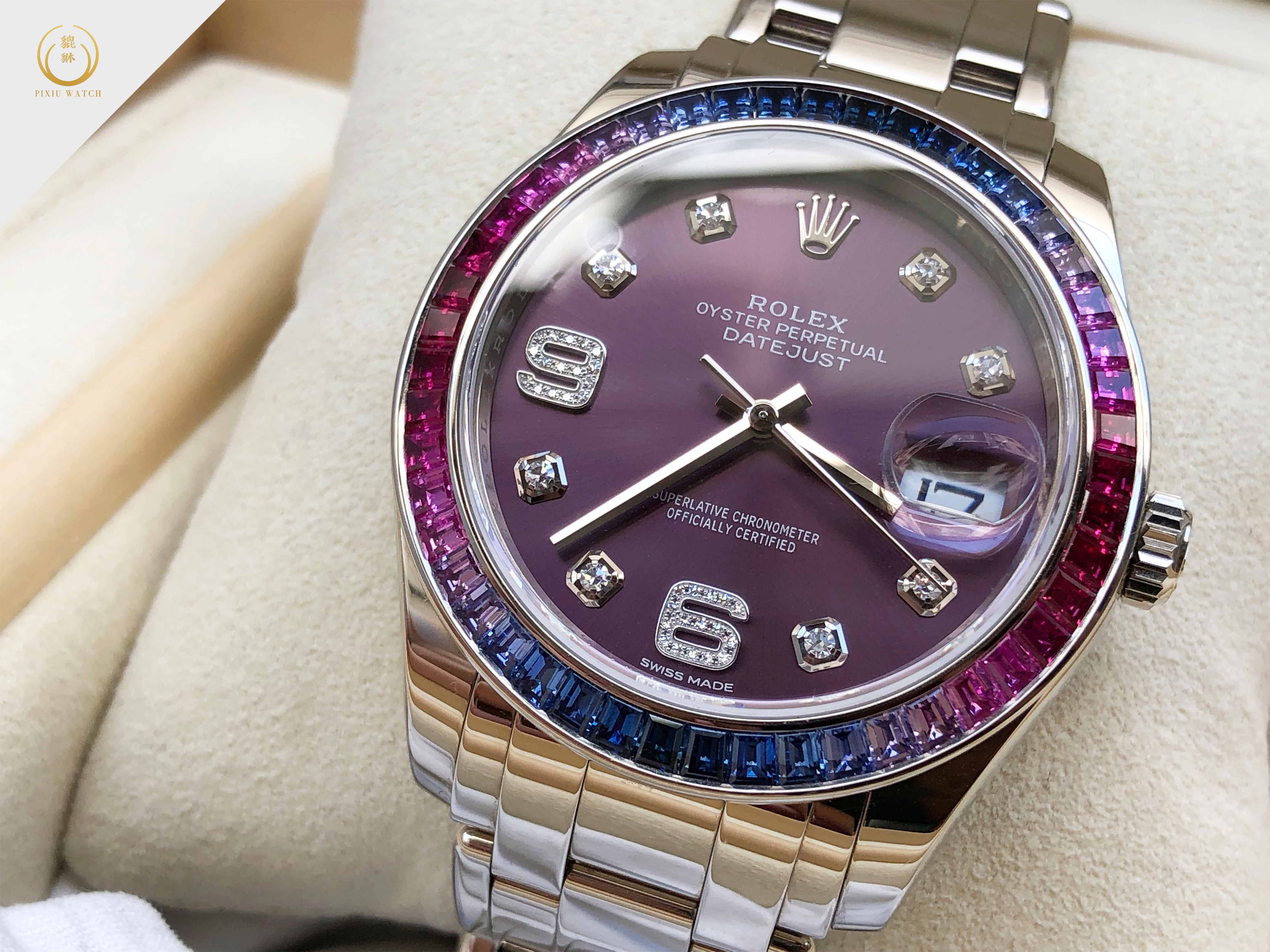 Rolex Datemaster Pearlmaster 18K White Gold (Ref. 86349-SAFUBL)