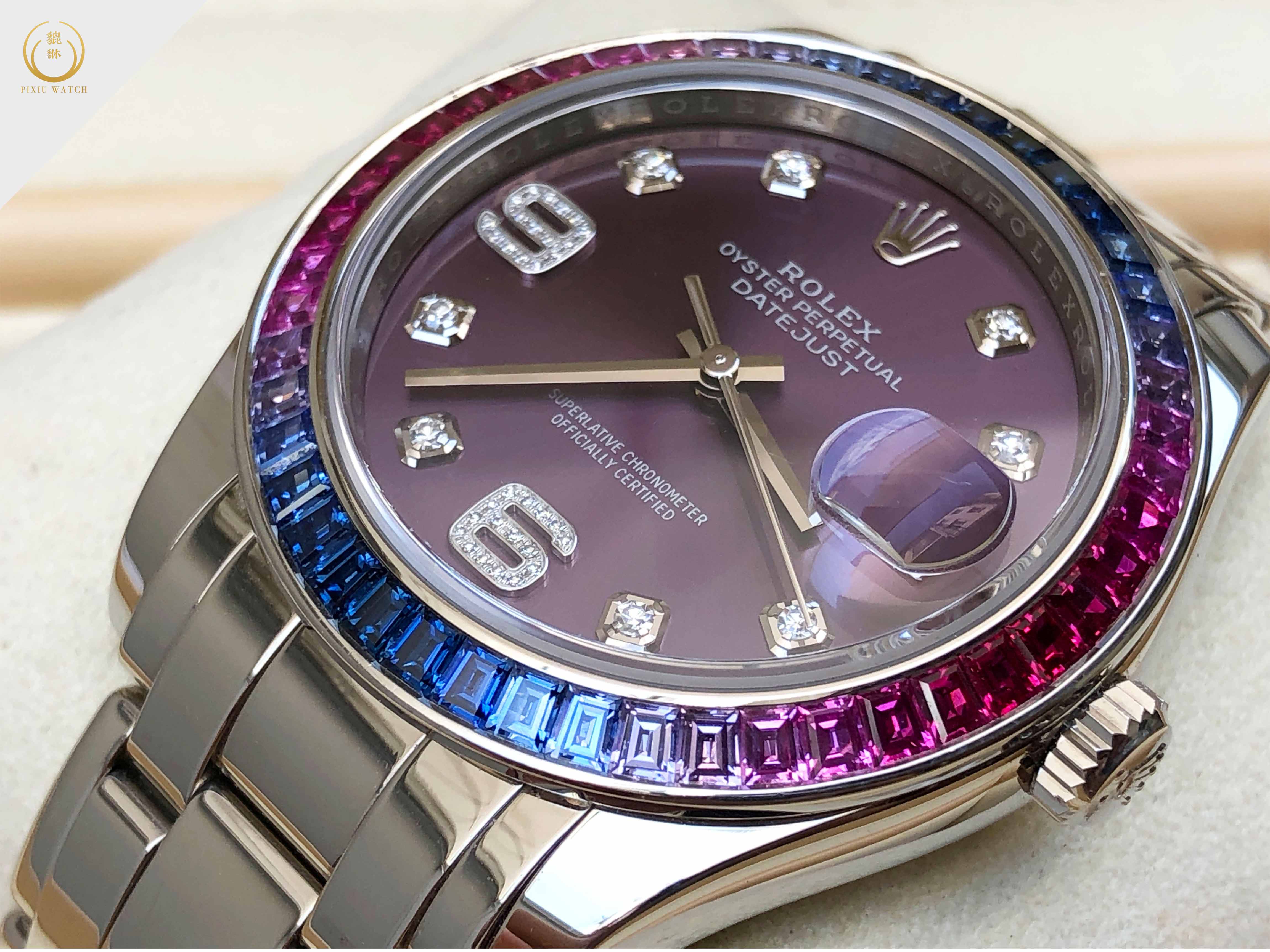 Rolex Datemaster Pearlmaster 18K White Gold (Ref. 86349-SAFUBL)