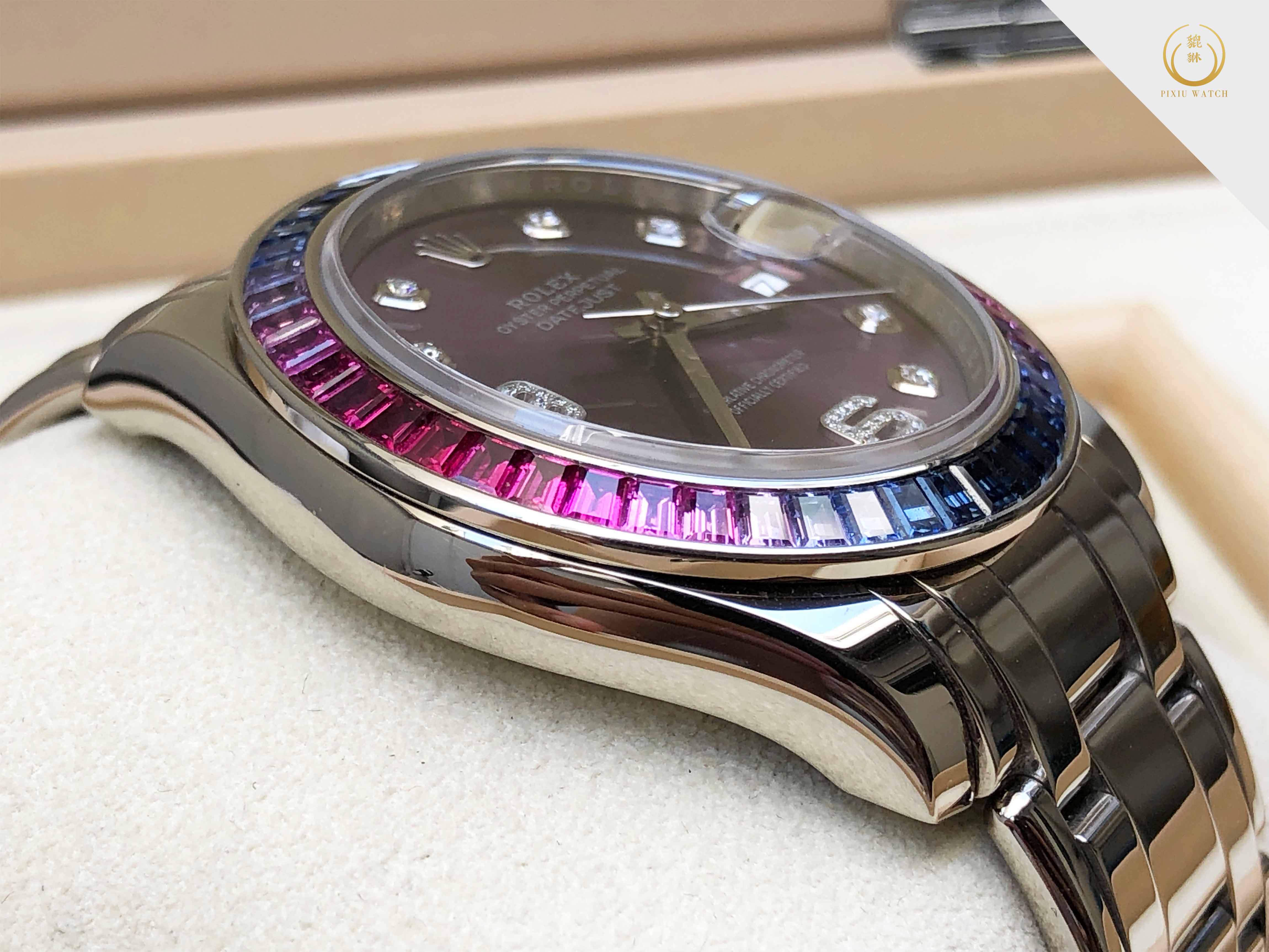 Rolex Datemaster Pearlmaster 18K White Gold (Ref. 86349-SAFUBL)