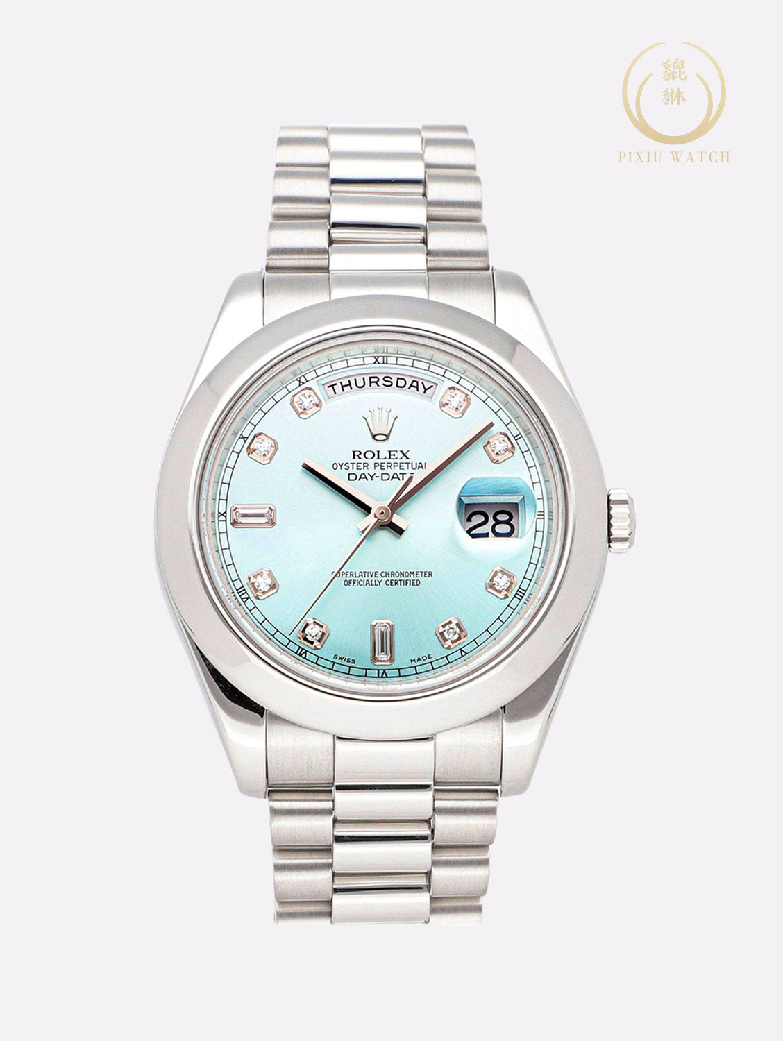 Rolex Day-Date Platinum Ice Blue Diamond-Set Series G